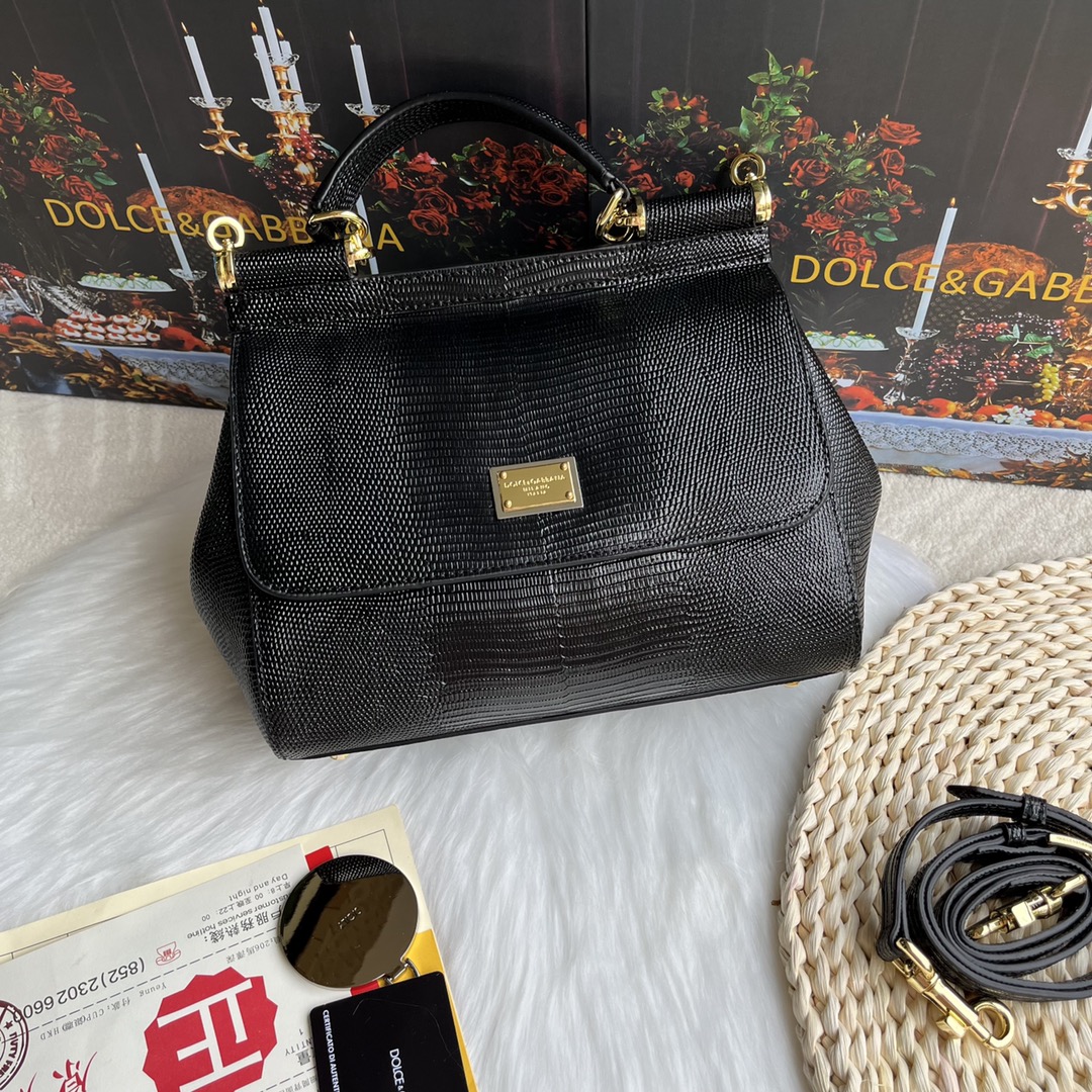 Dolce & Gabbana Medium Sicily Tote Bag | Black