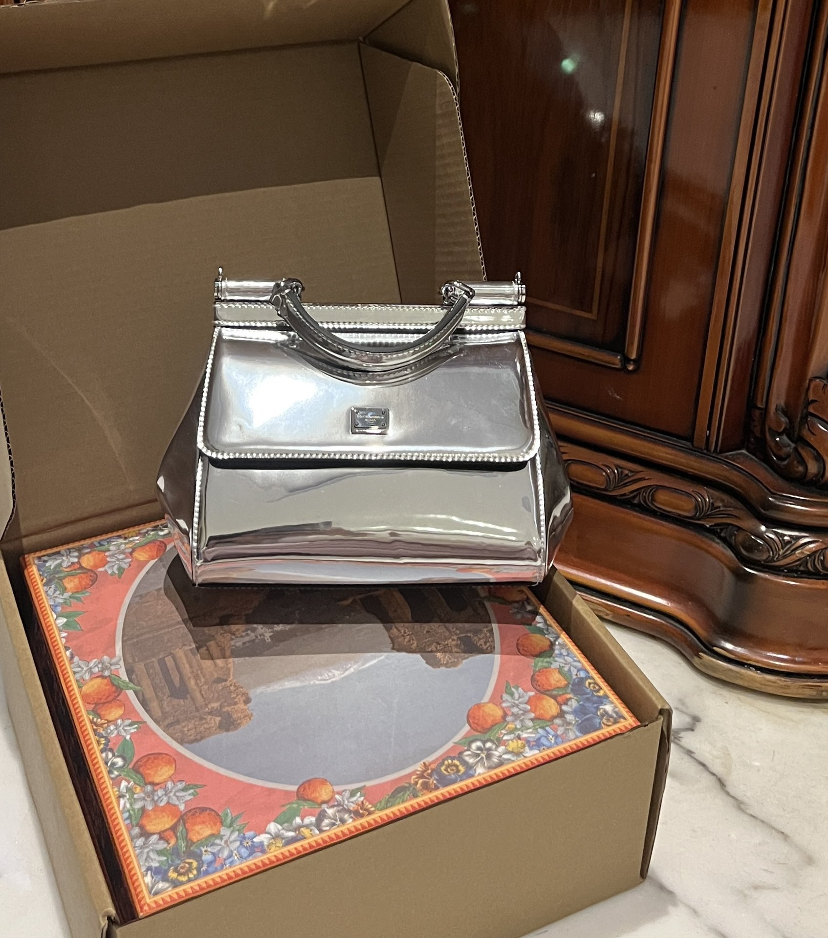 Dolce & Gabbana Small Sicily handbag in Silver for Women | Dolce&Gabbana
