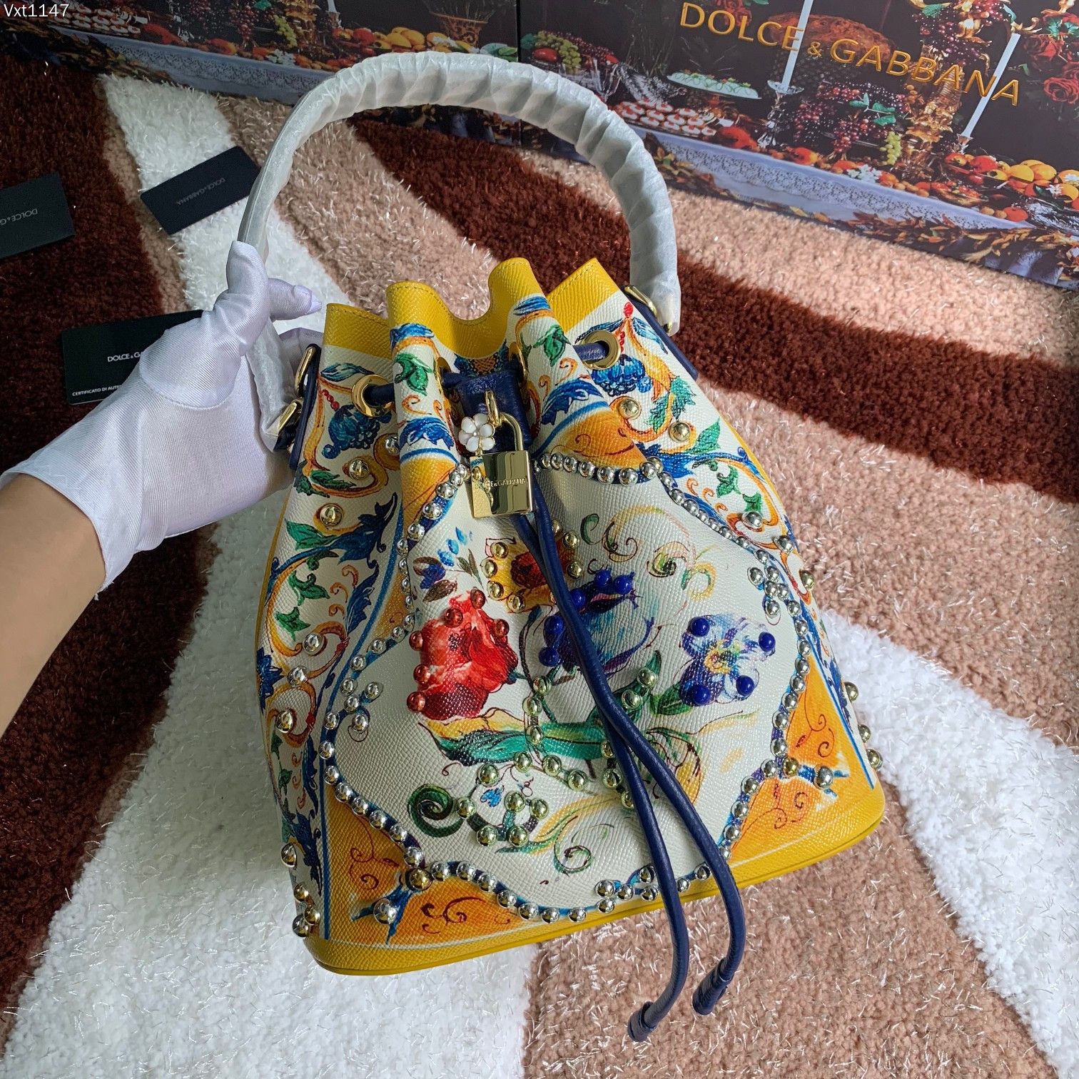 Dolce & Gabbana Majolica Bucket Bag – Yellow Bucket