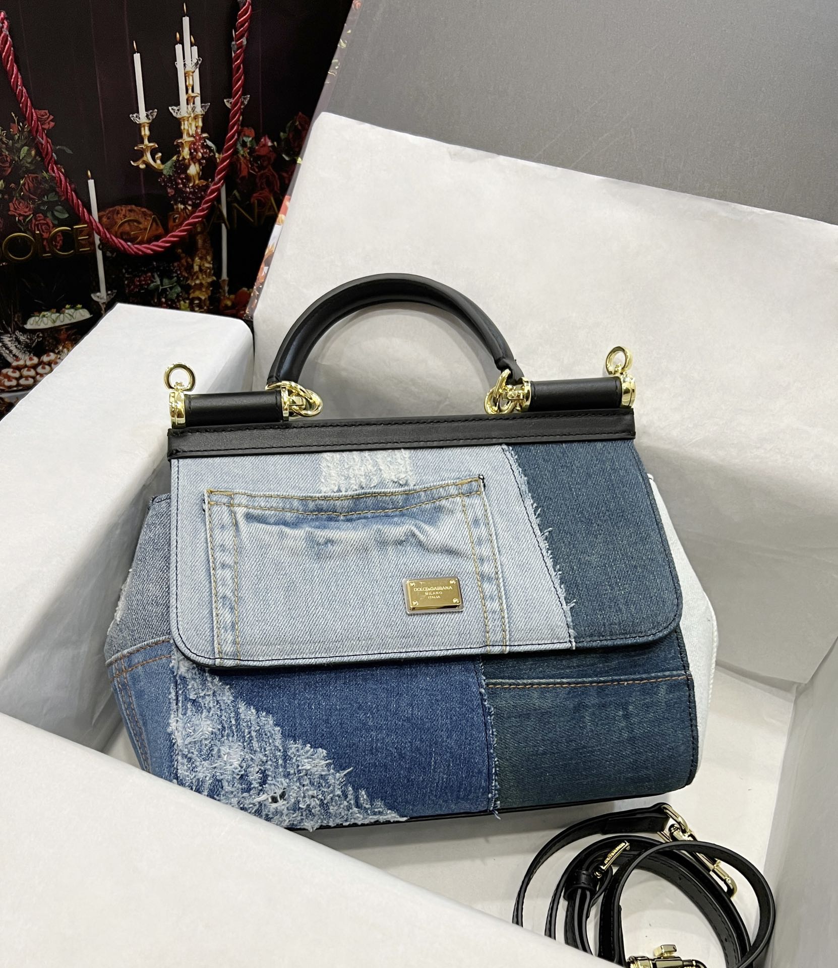 Dolce & Gabbana Large Sicily handbag in Denim for Women | Dolce&Gabbana
