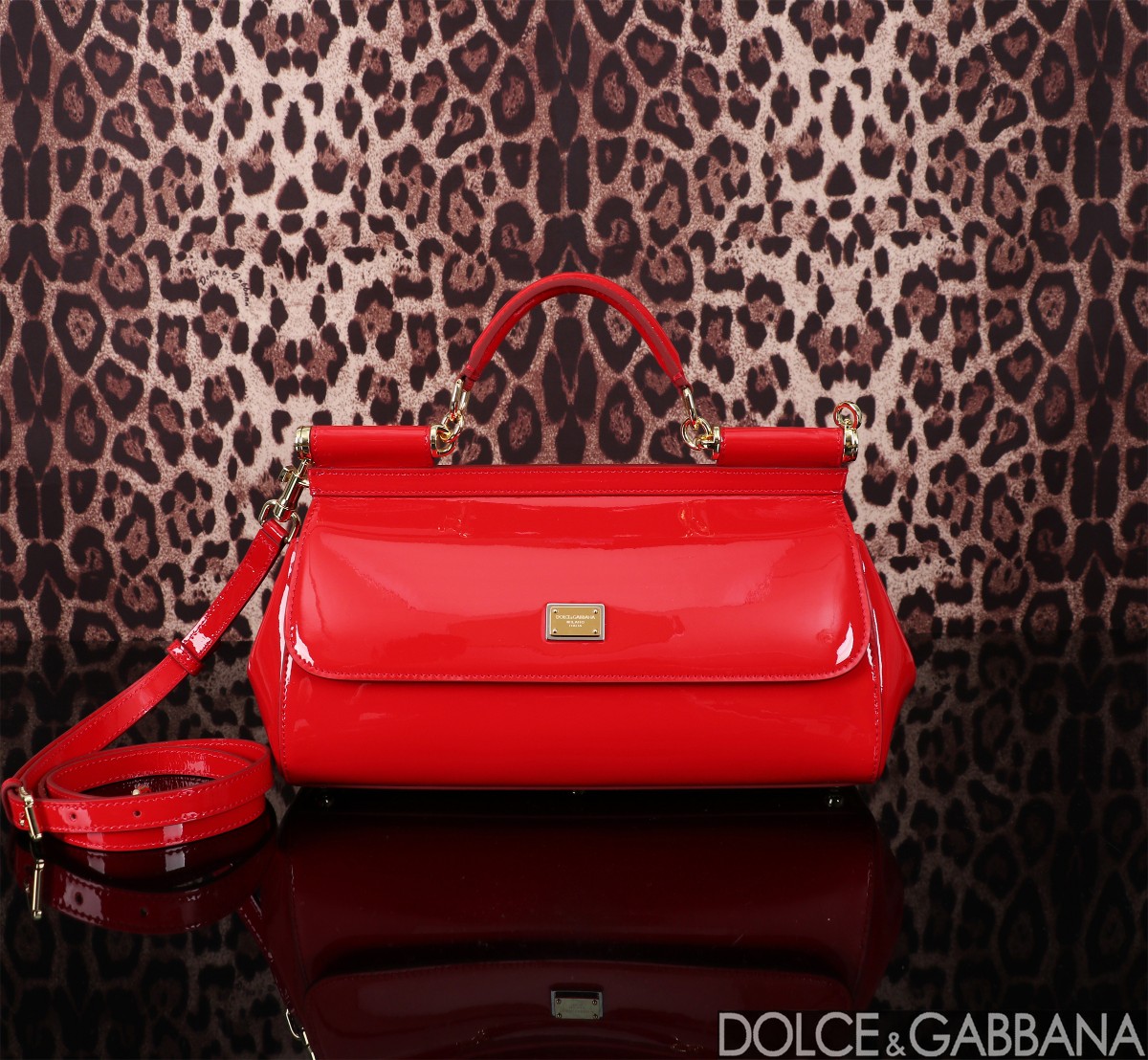 Dolce & Gabbana Medium Sicily Leather top-handle Bag | Red |