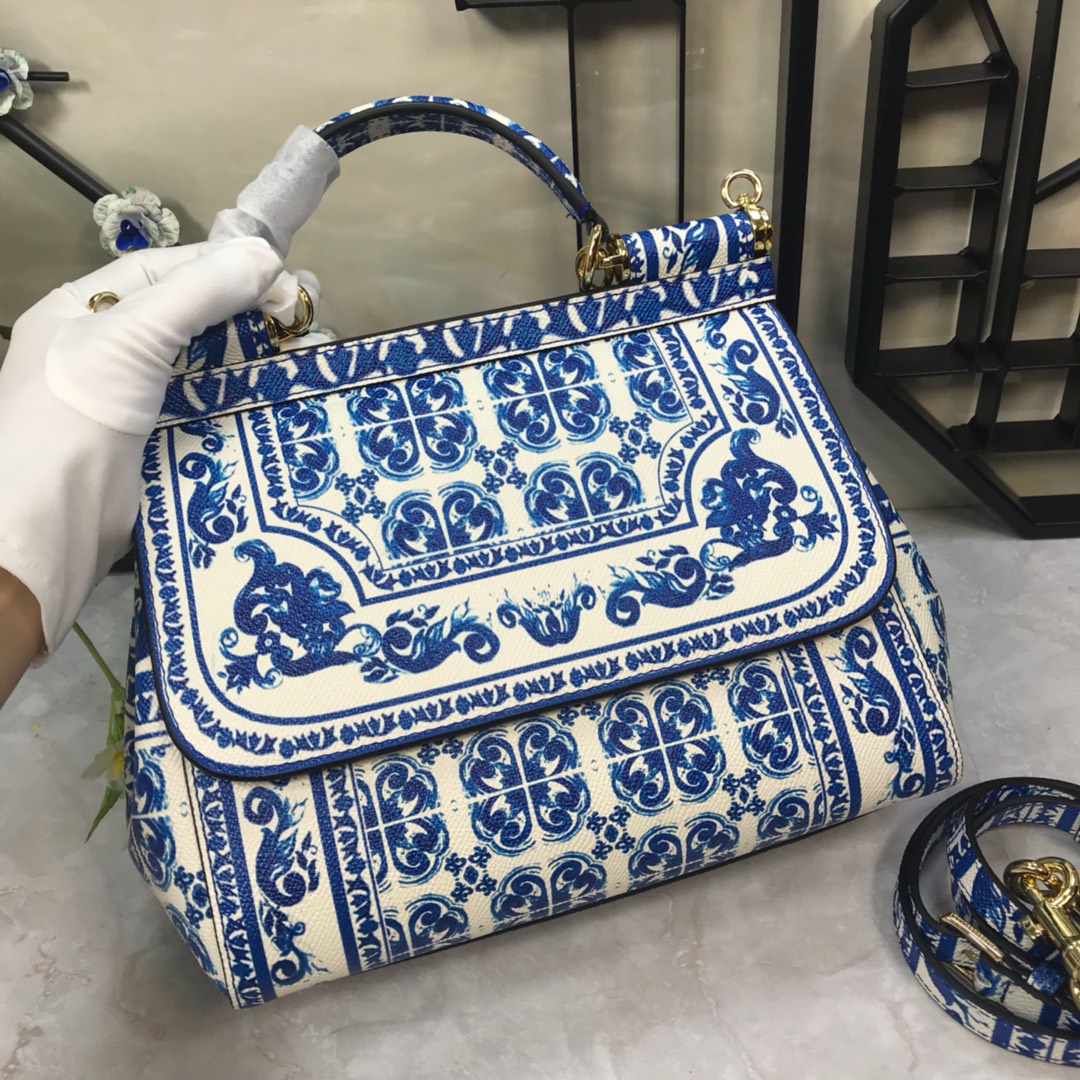 Dolce & Gabbana  Fred Printed Leather Satchel/Shoulder Bag