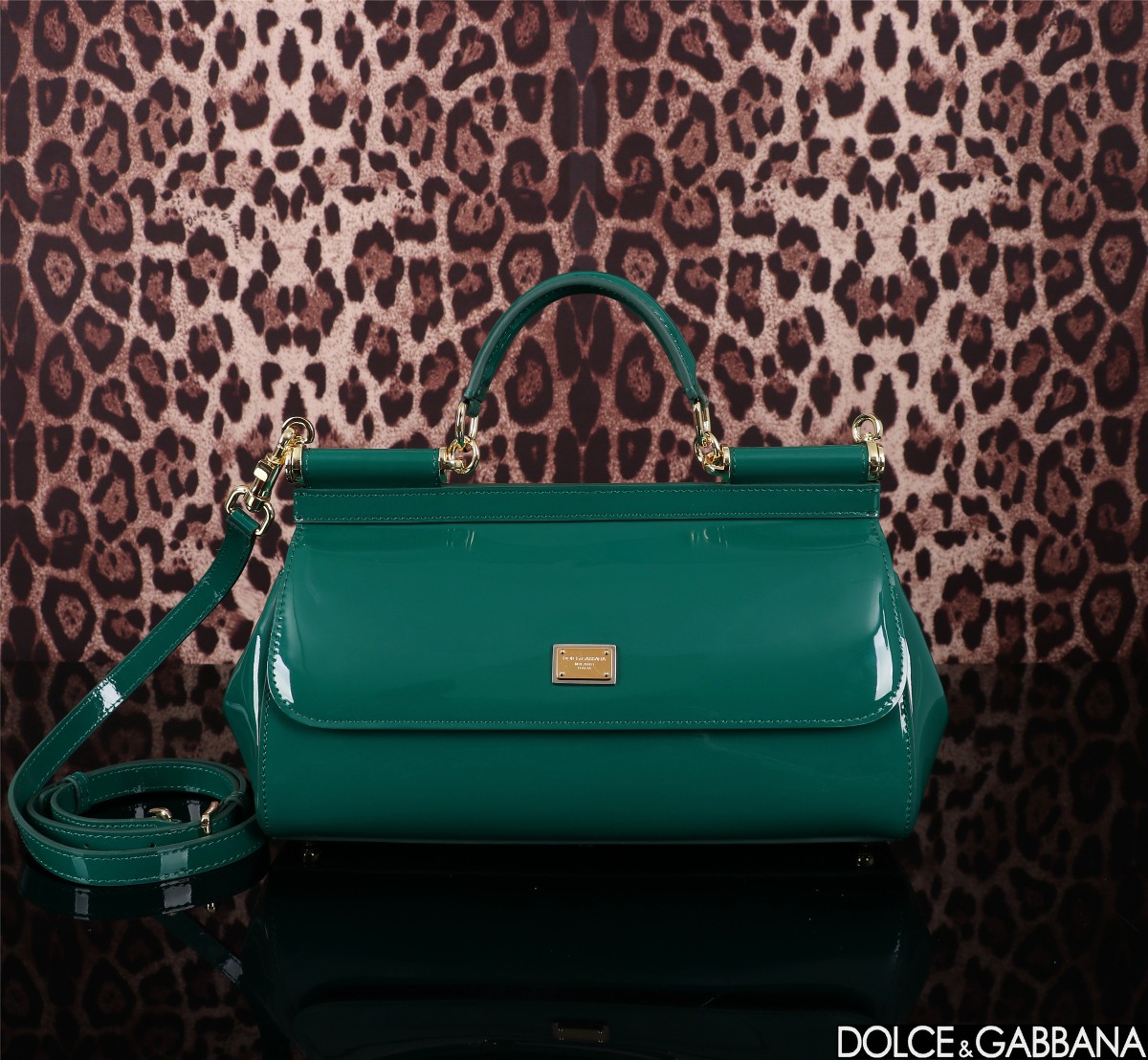 Sicily leather handbag Dolce & Gabbana Green in Leather