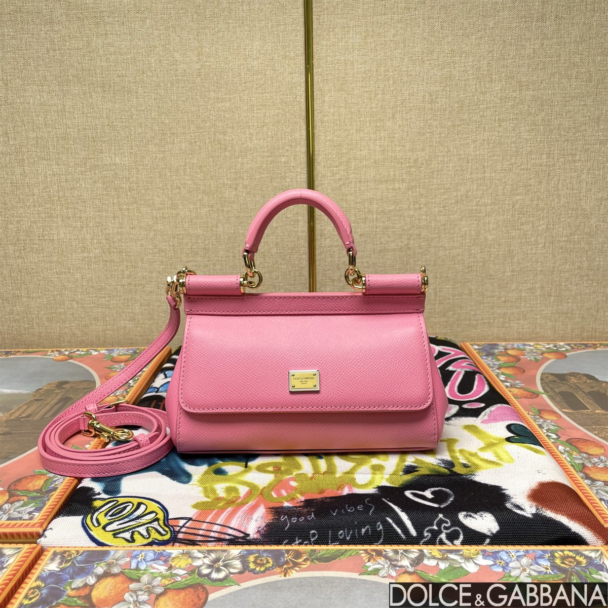 Dolce & Gabbana Small Sicily Tote Bag | Pink