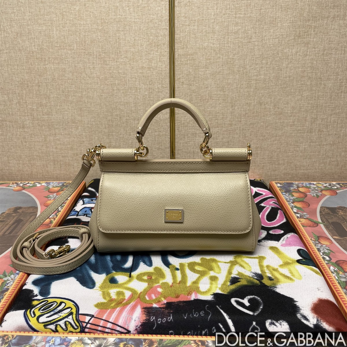 Sicily leather handbag Dolce & Gabbana White in Leather –