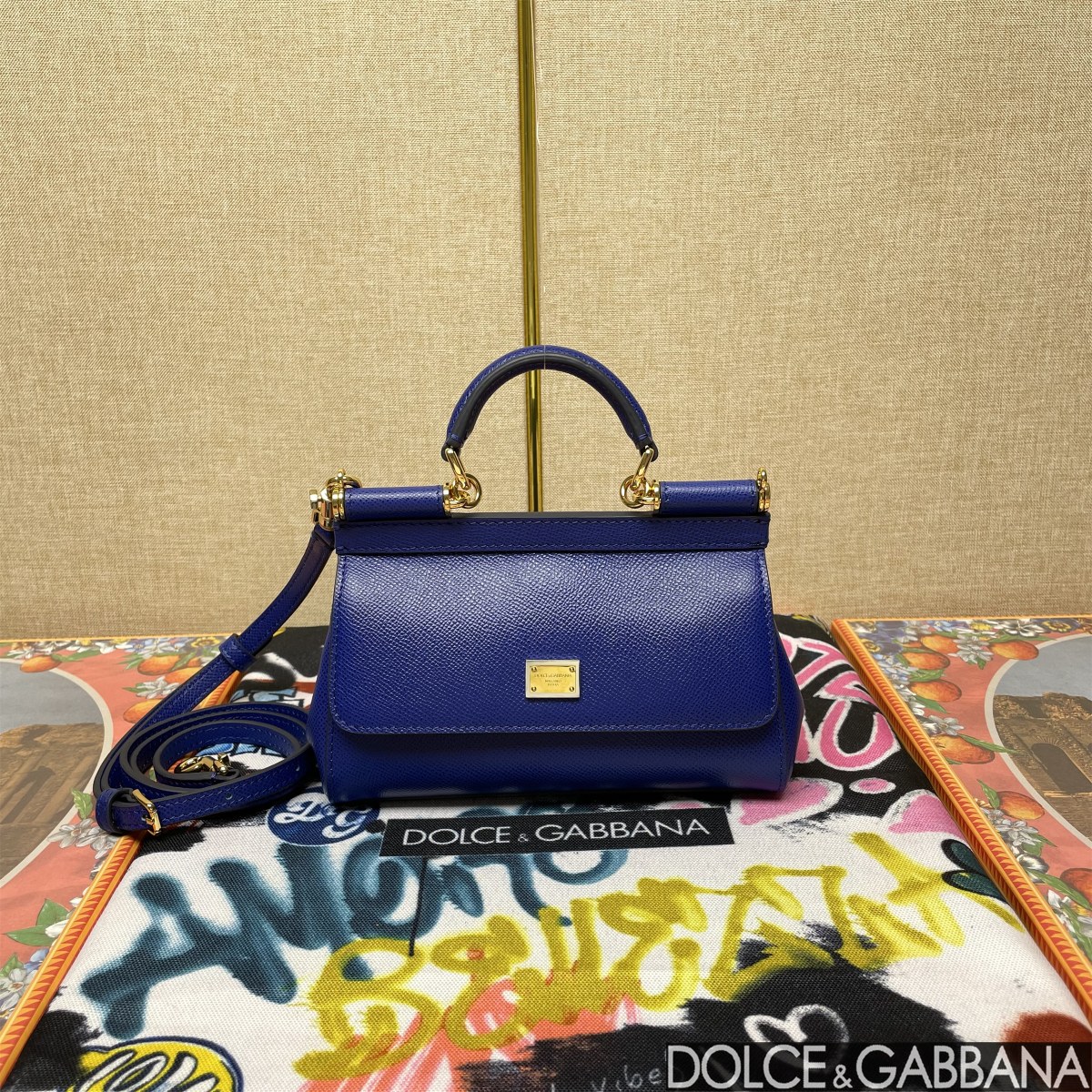 Dolce & Gabbana Small Sicily Tote Bag | Blue