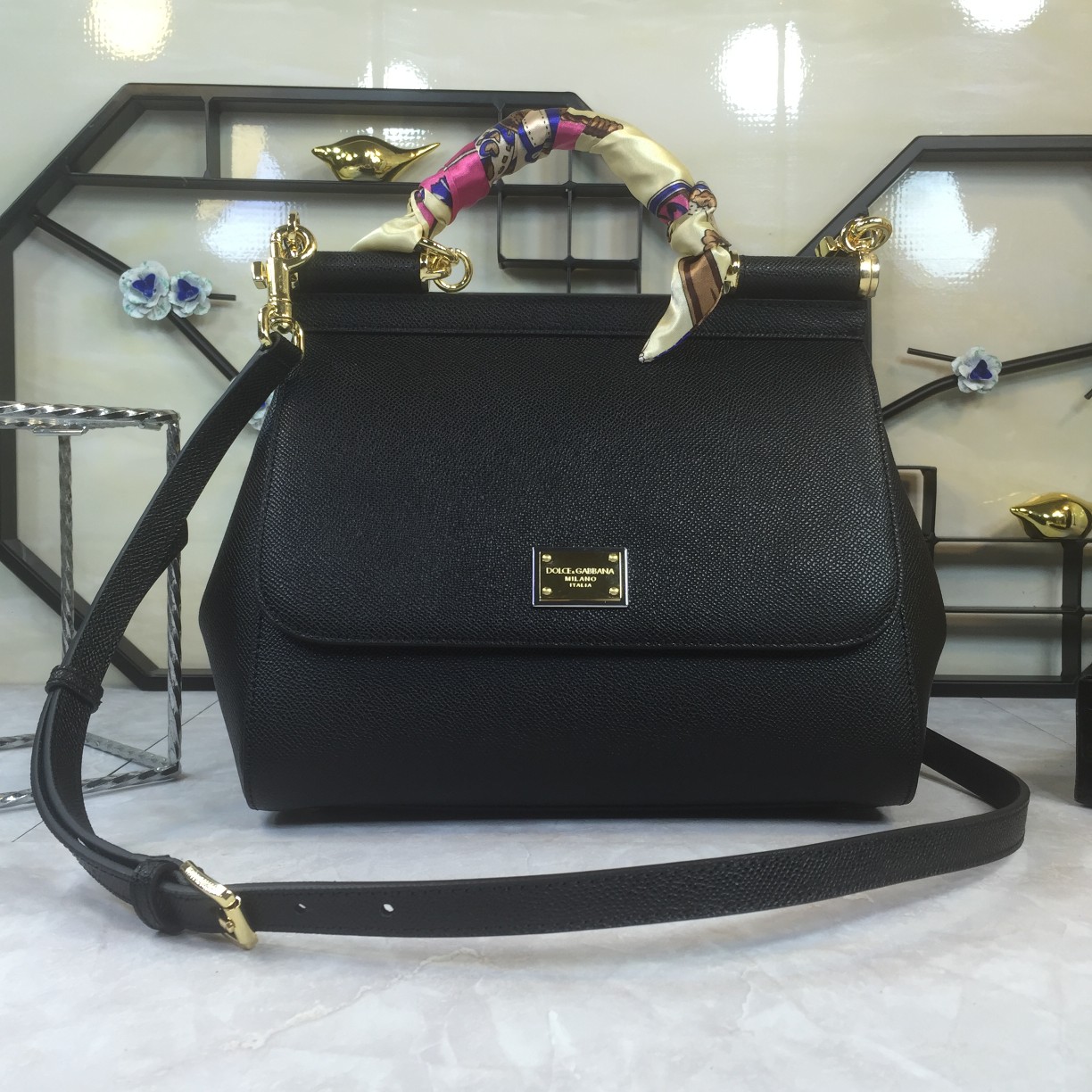 bag Dolce & Gabbana Sicily Bag In Dauphine BB7116A100180999