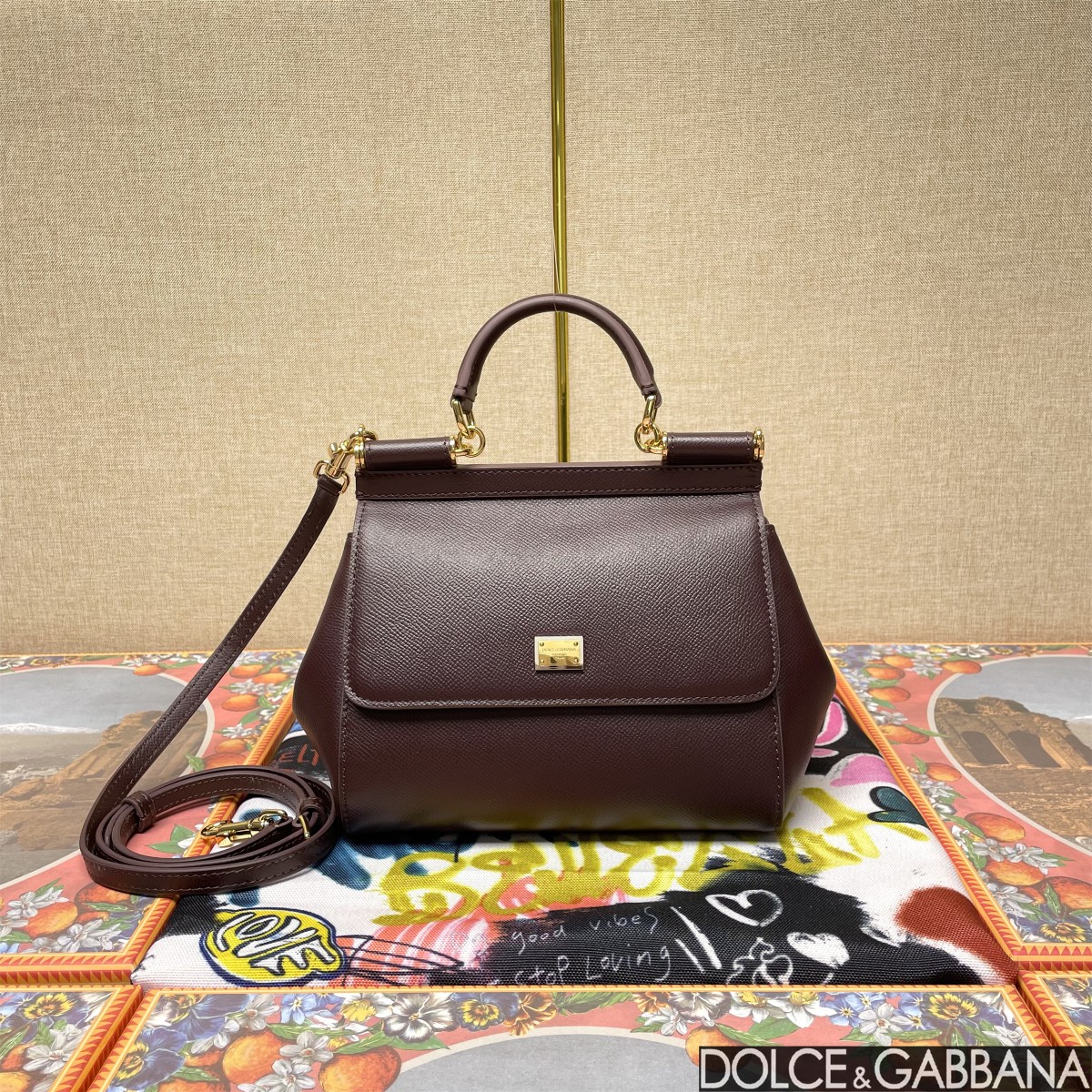 Dolce&Gabbana Sicily Medium leather shoulder bag Dolce  brown