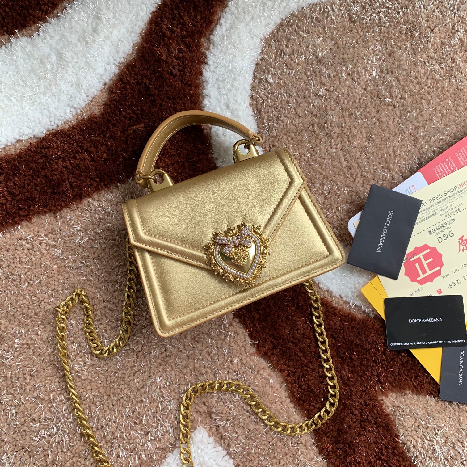 Dolce & Gabbana Small Smooth Leather Devotion Bag |