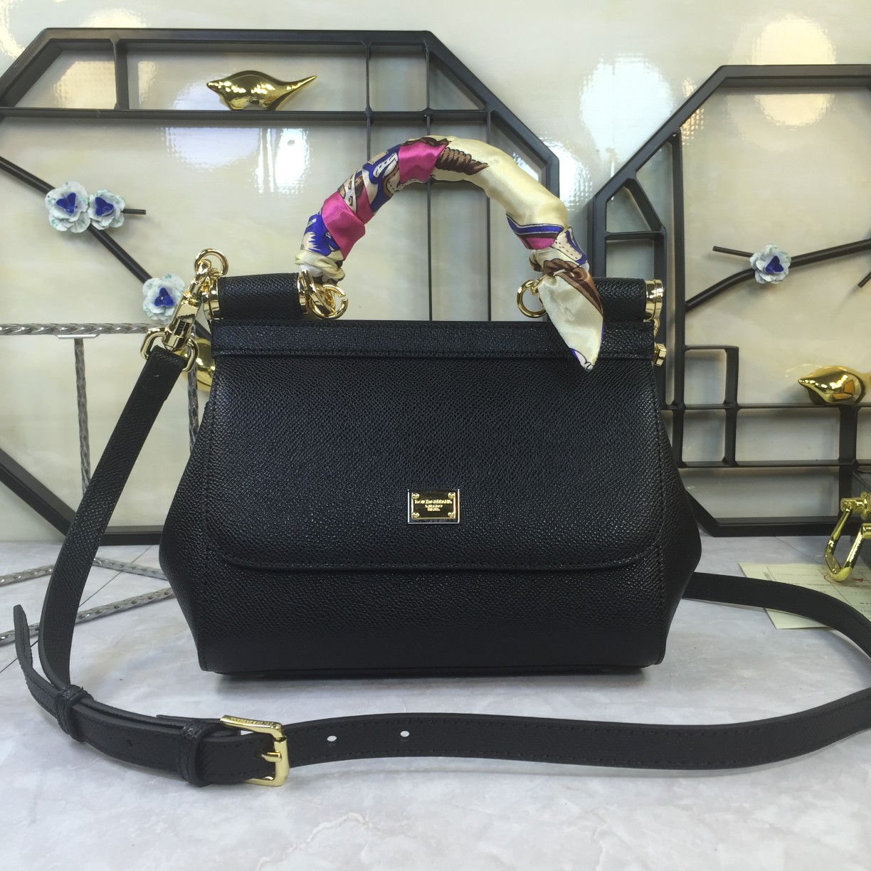 Dolce & Gabbana Small Sicily handbag in Black for Women | Dolce&Gabbana