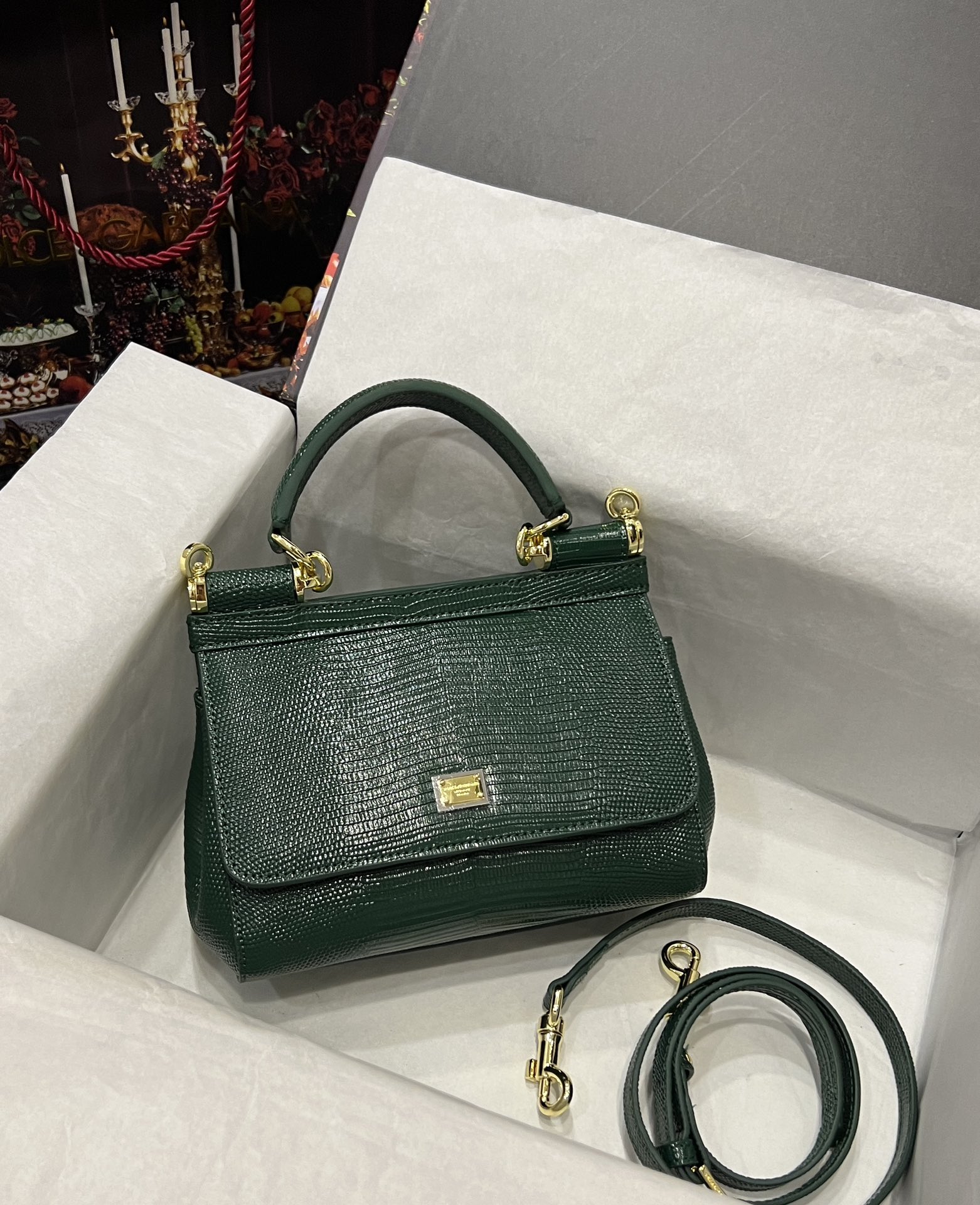Dolce & Gabbana Medium Sicily Tote Bag | Green