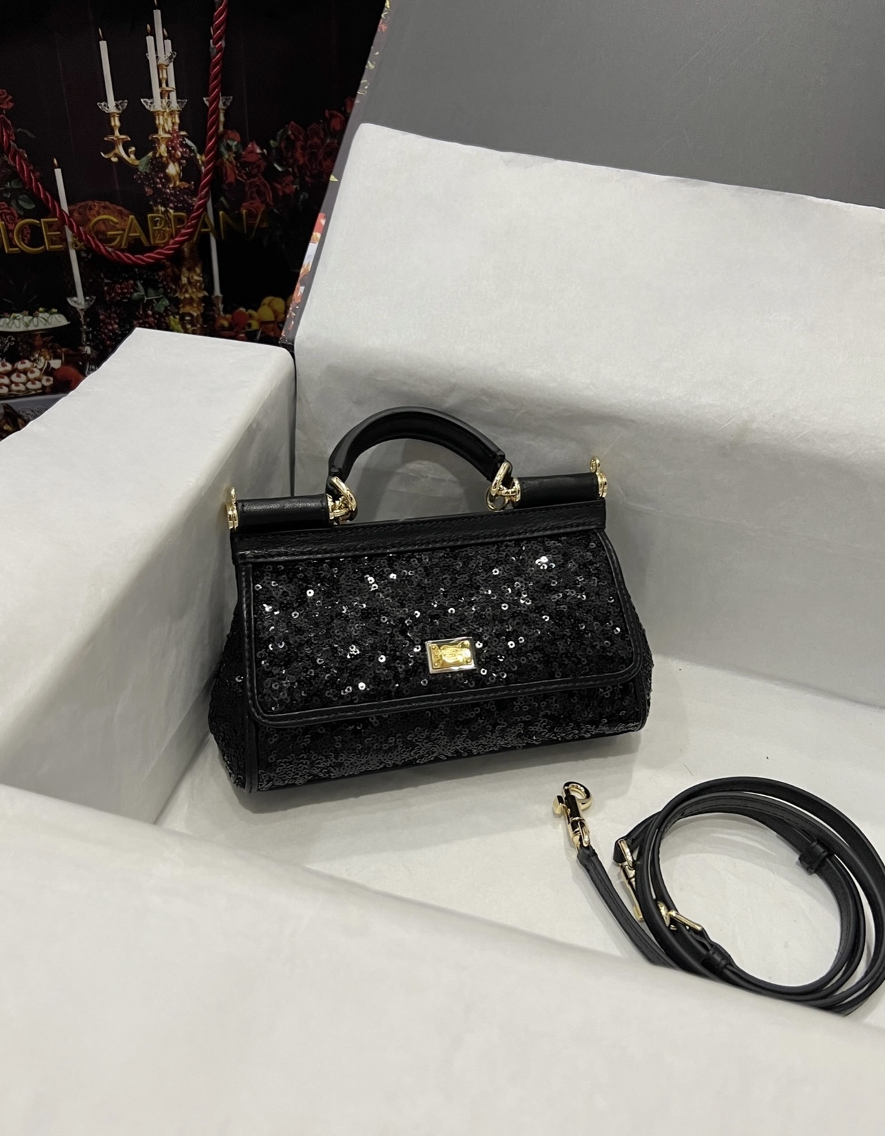 Dolce & Gabbana Small Sicily handbag in Multicolor for Women black