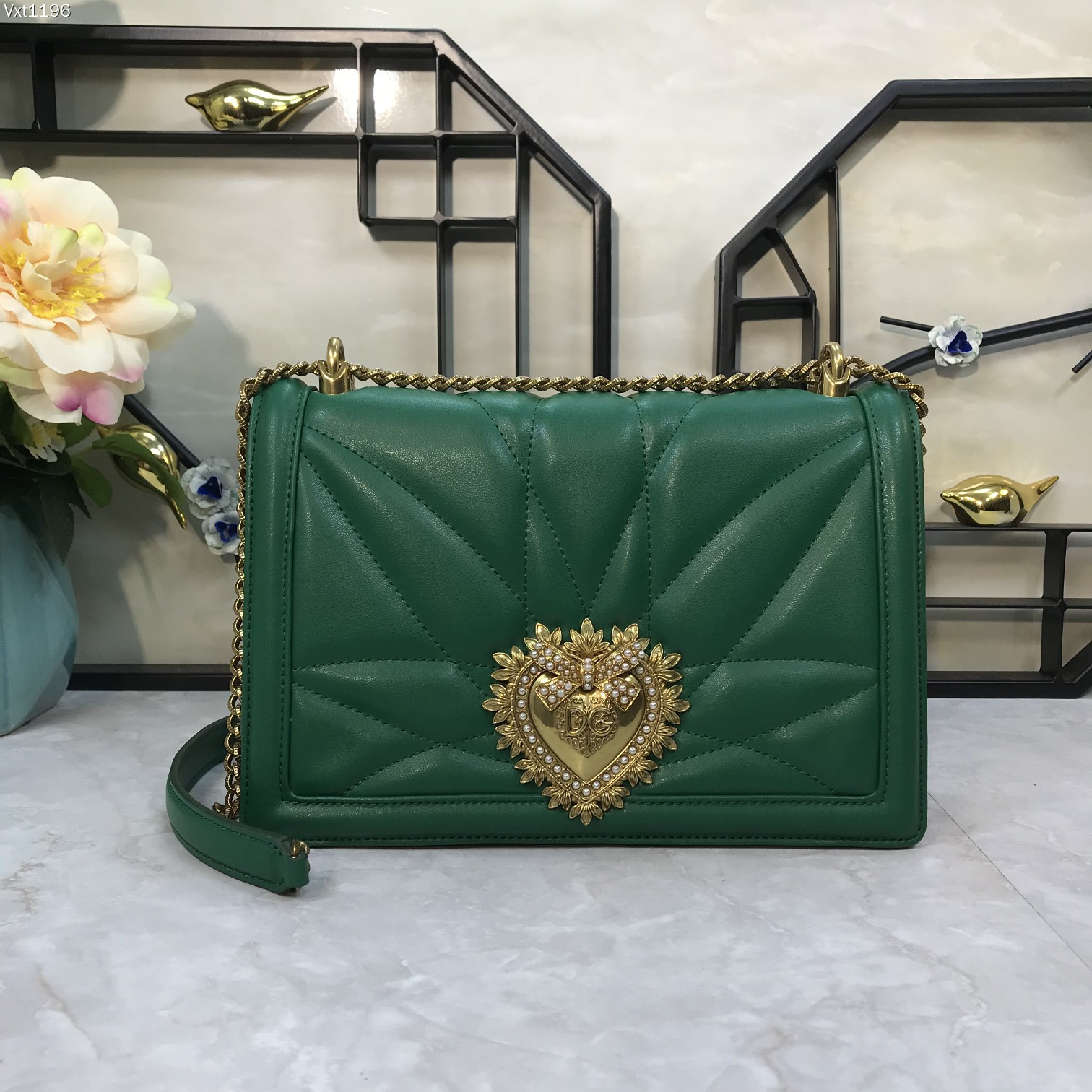 Dolce & Gabbana Medium Devotion shoulder bag in Green for Women