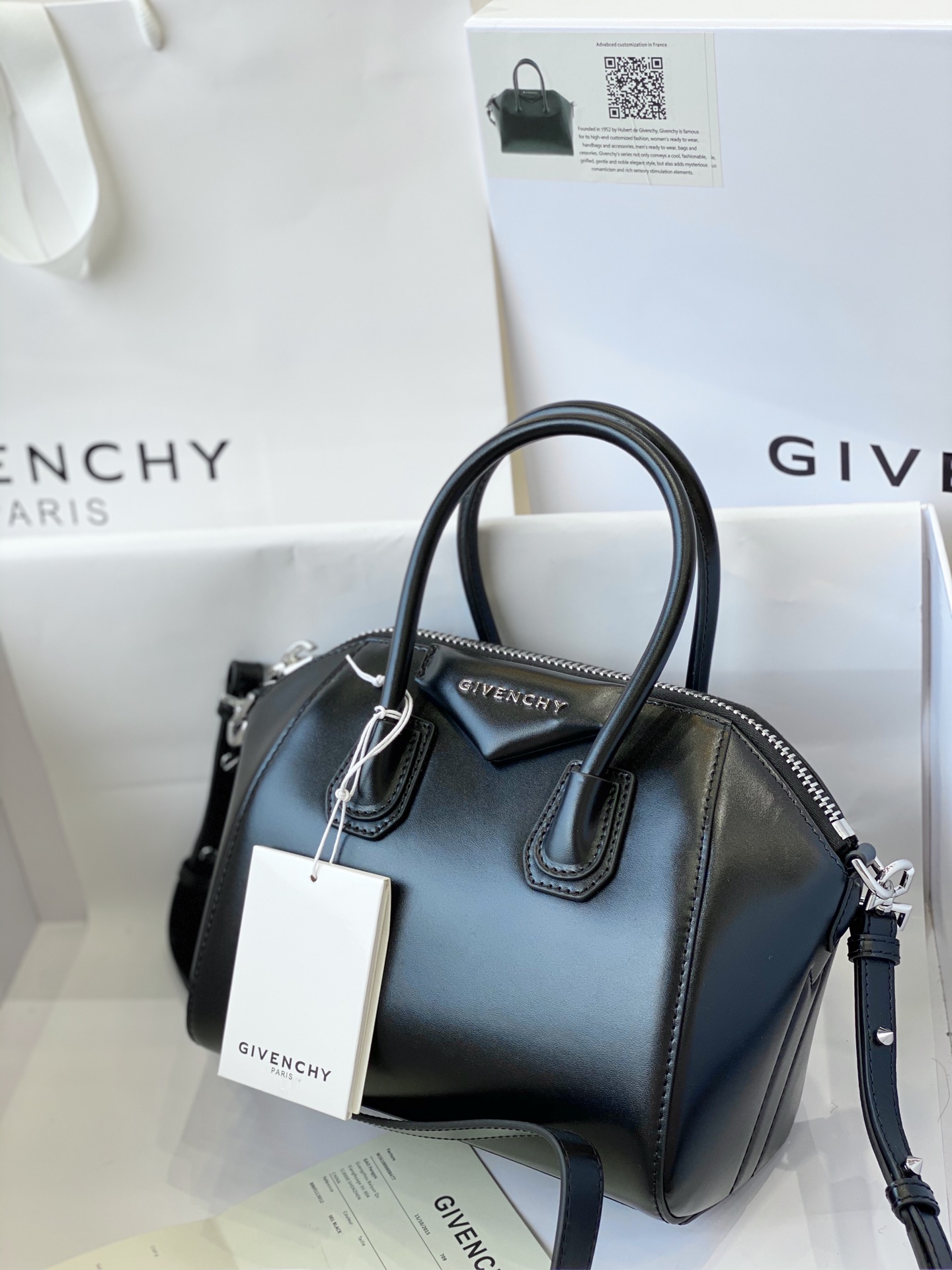 eBay Givenchy Antigona Mini Smooth Leather Black Bag | eB