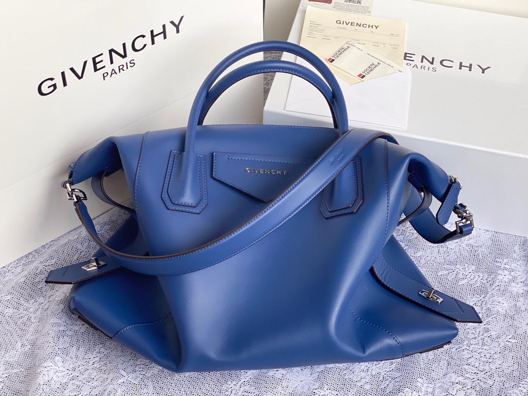 Givenchy Antigona Soft Medium Leather Bag blue