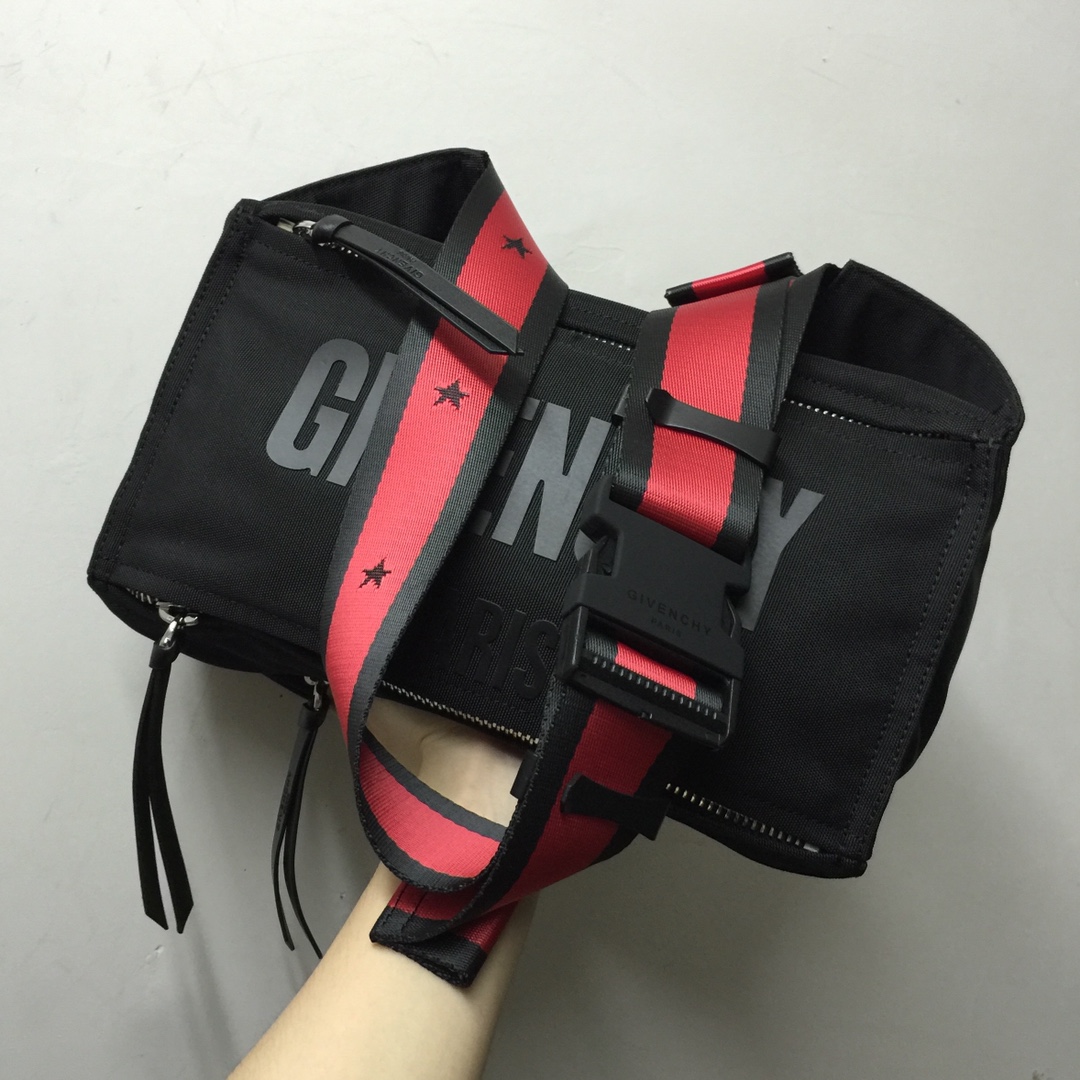 GIVENCHY Canvas Logo Zip Laptop Case Black 466378