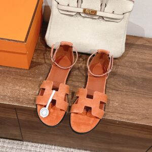 Hermès Santorini Sandal Tow Brown