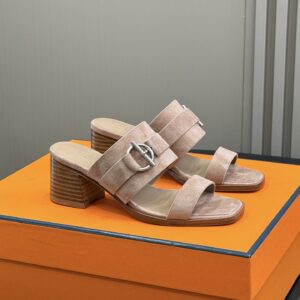 Hermès Gigi Sandal in Natural Pink – Women’s High Heels