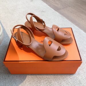 Hermès Juliette Sandal – Brown Leather