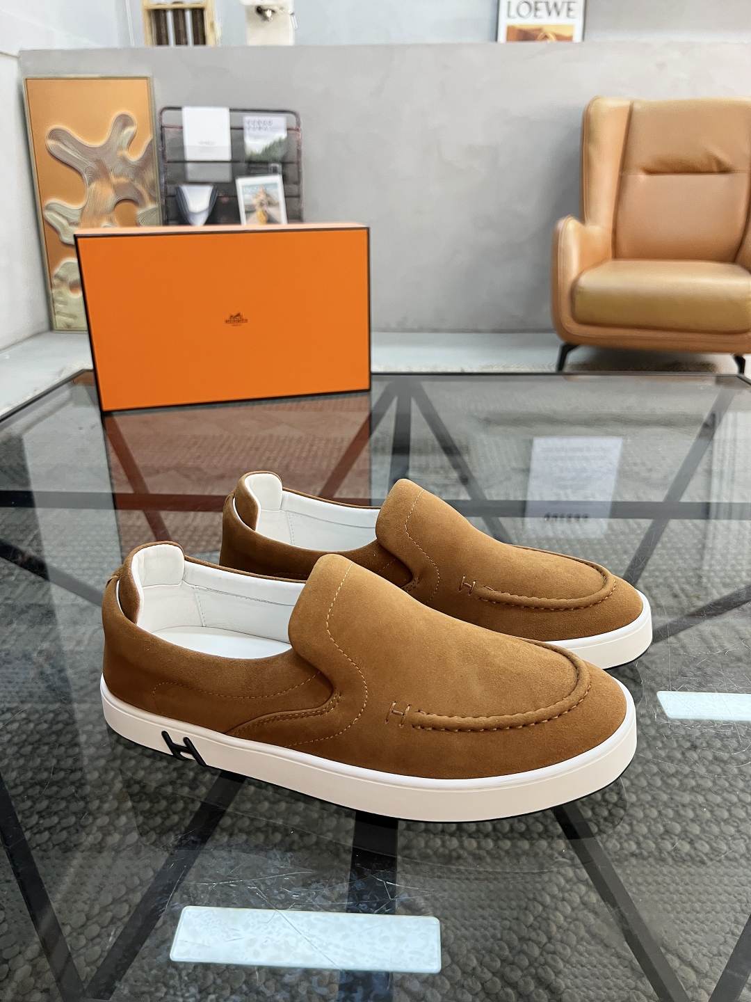 Hermès Kiddy slip-on sneaker – Beige | Hermès
