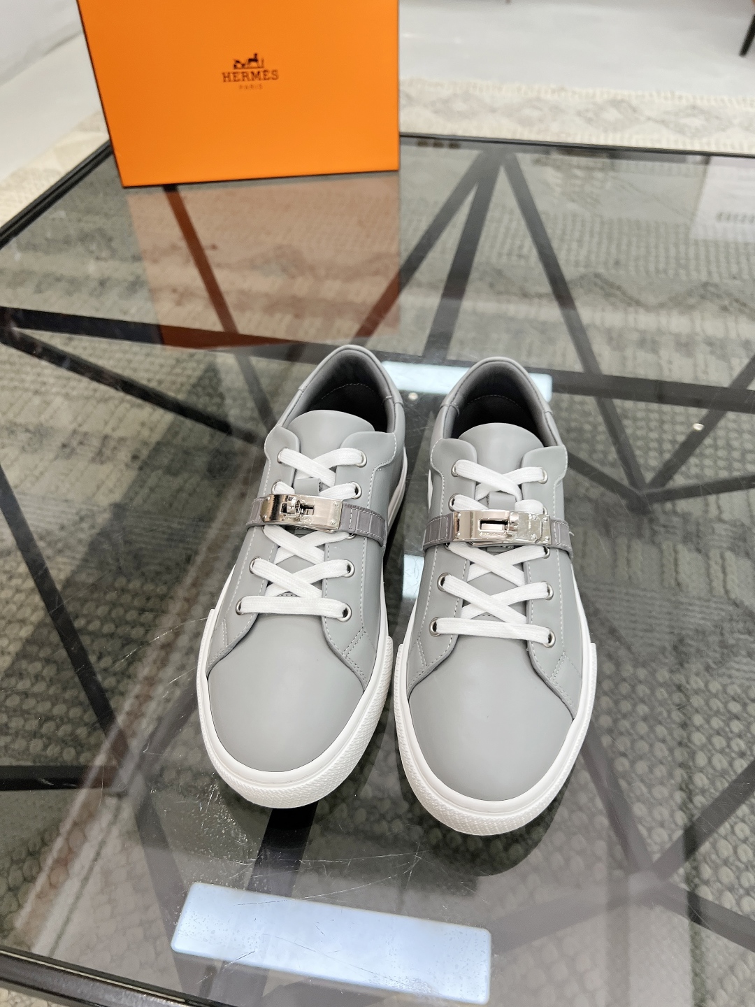 Hermès Grey – Day – Men’s Shoes | Hermès