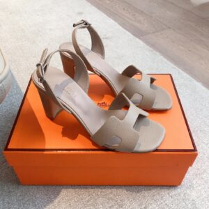 Hermès Érémite 80 Beige Leather High Heel Sandals – 8cm Heel, Strap