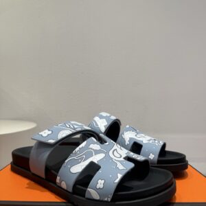 Chypre leather sandal Hermès Blue size