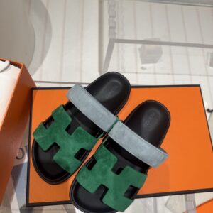 Hermès Chypre Sandals – Green, Women’s Size