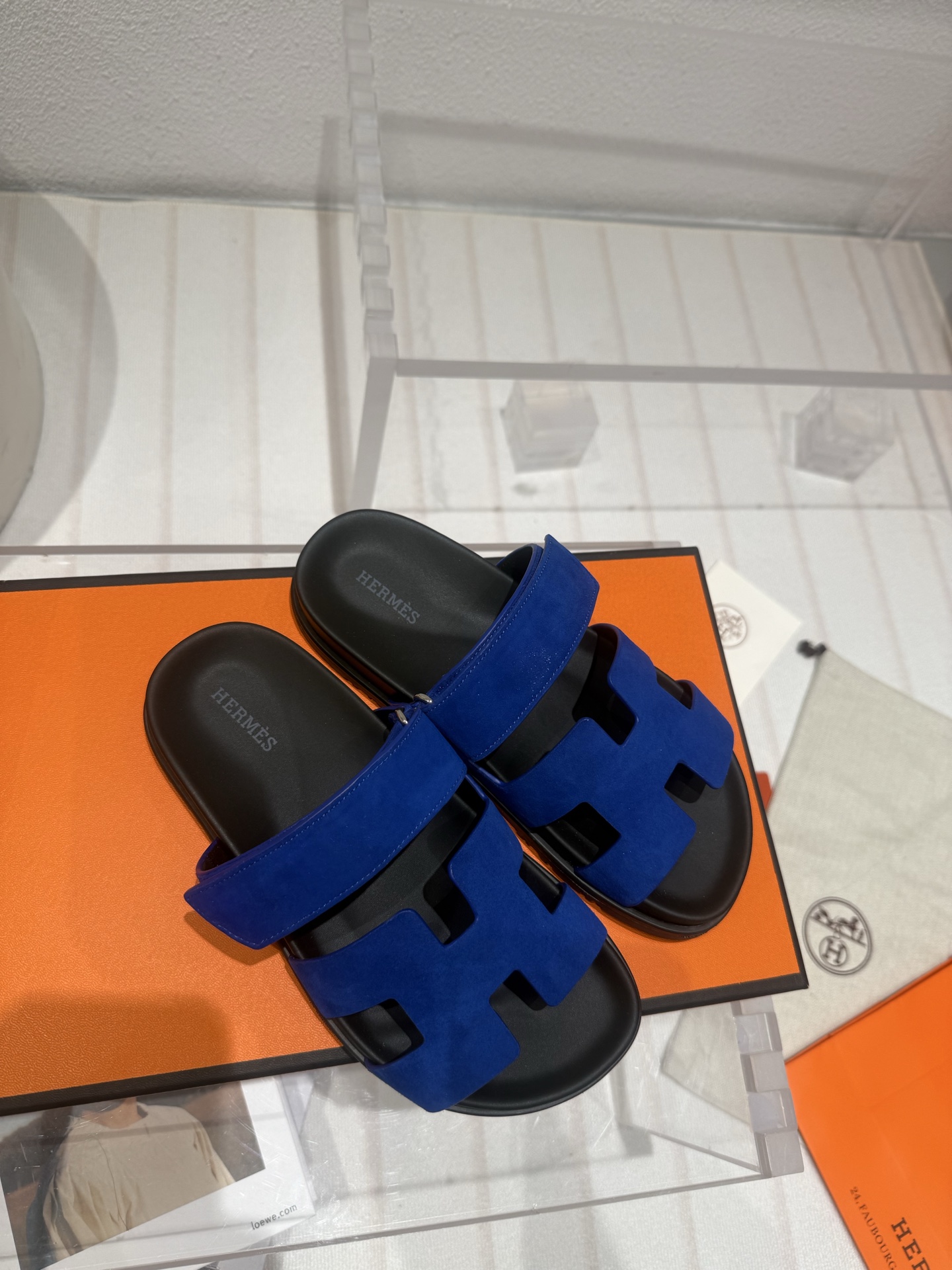 Hermès Chypre sandal – Blue | Hermès Netherlands