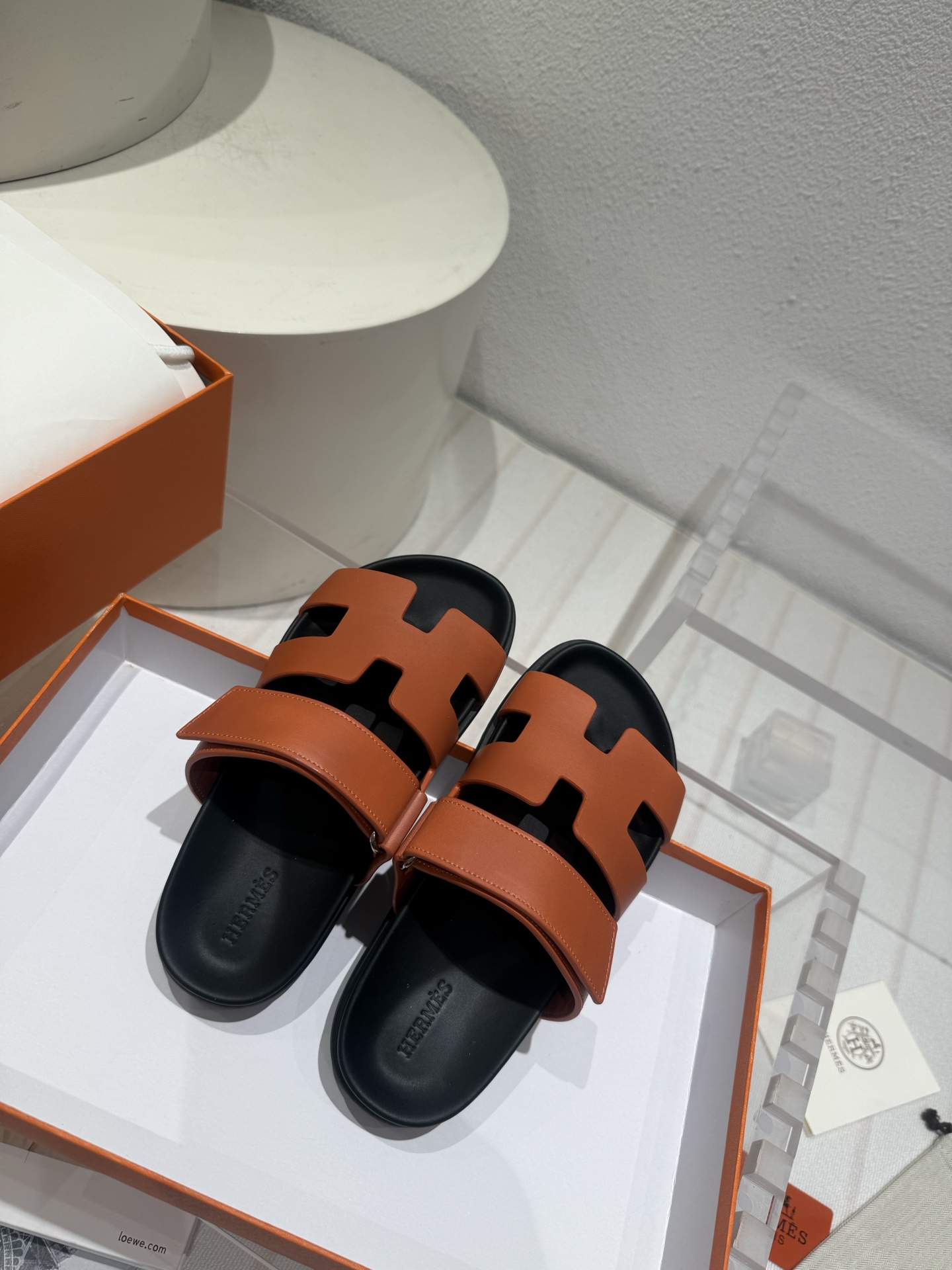 Hermes  Epsom Womens Chypre SandalsNatural Sold Out