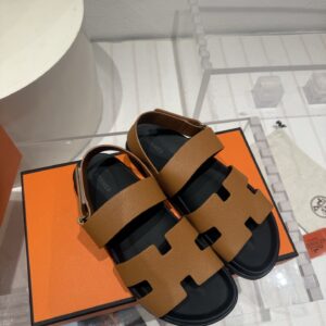 Hermès Chypre Sandal – Brown / Black (Men’s)
