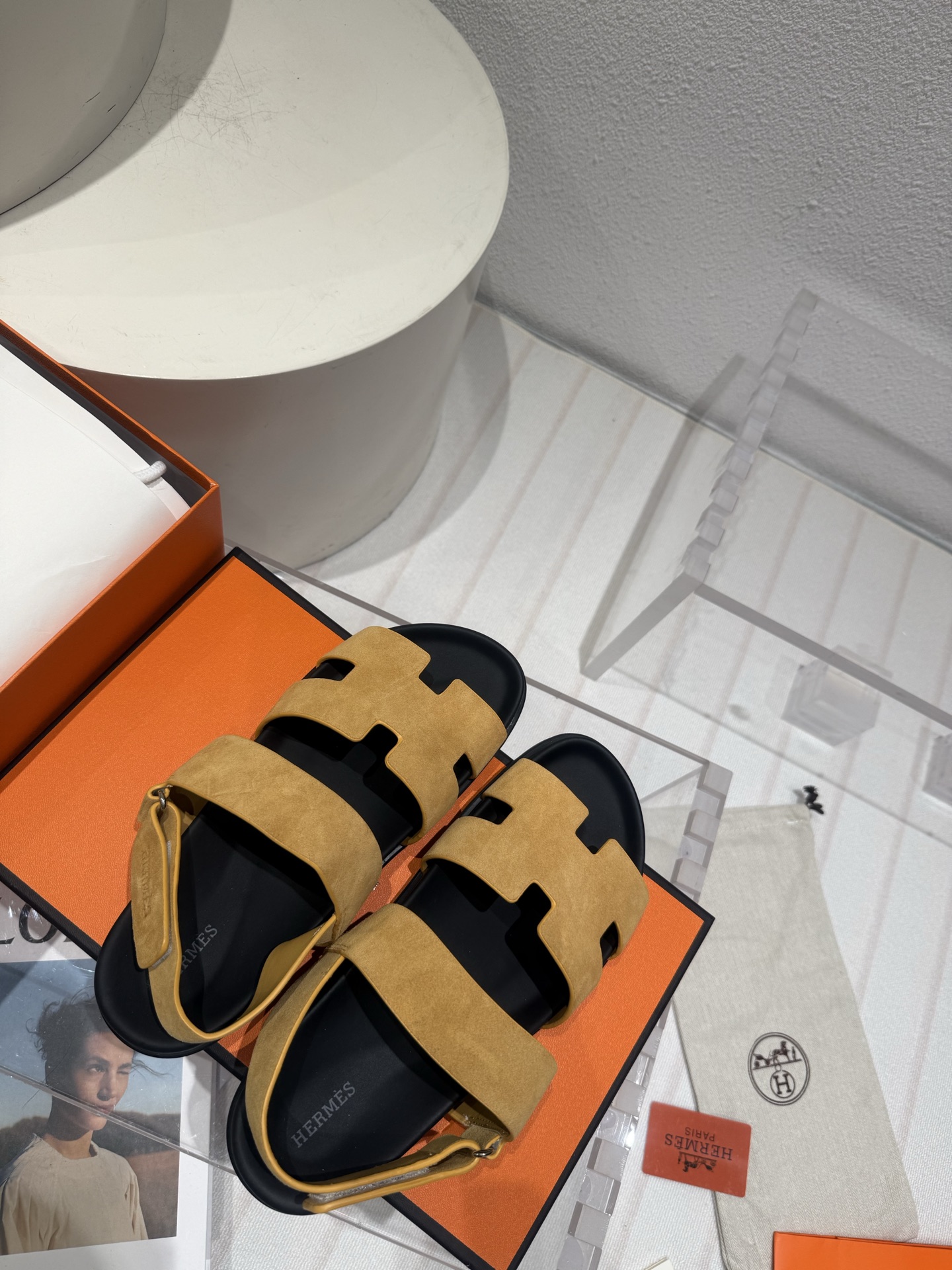 Hermès Chypre Sandal in Brown Suede – EU Women’s:
