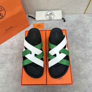 Hermès Kazimir Sandals – Women’s Dark white & green