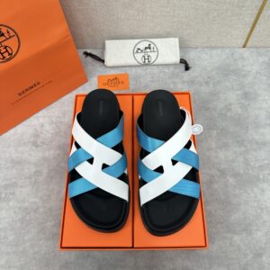 Hermès Kazimir Sandals – Women’s Dark white & blue