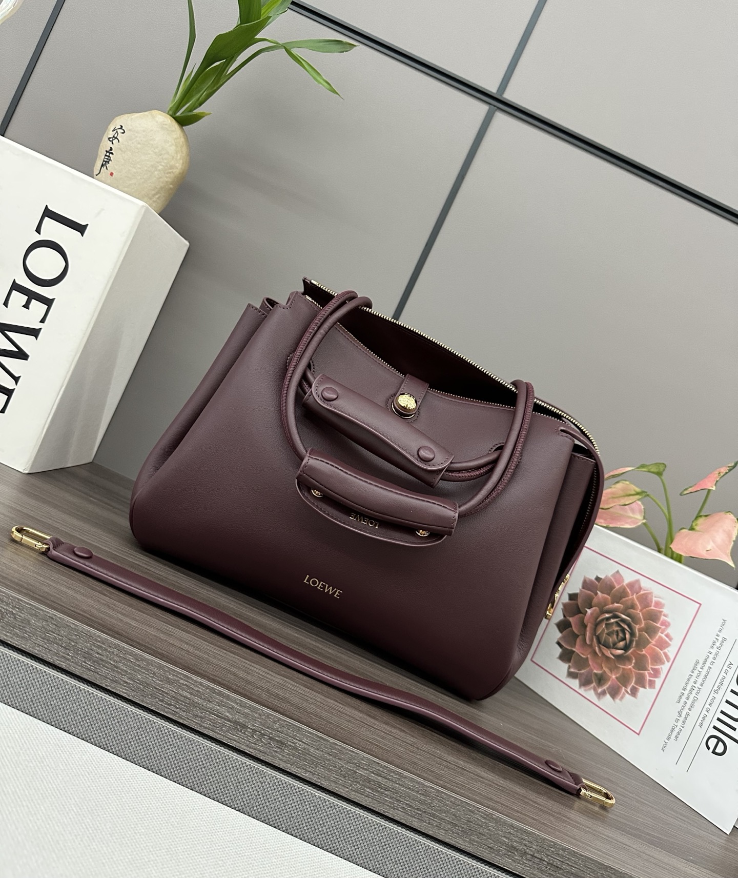 Loewe Small Madrid bag in supple calfskin Brown – LOEWE
