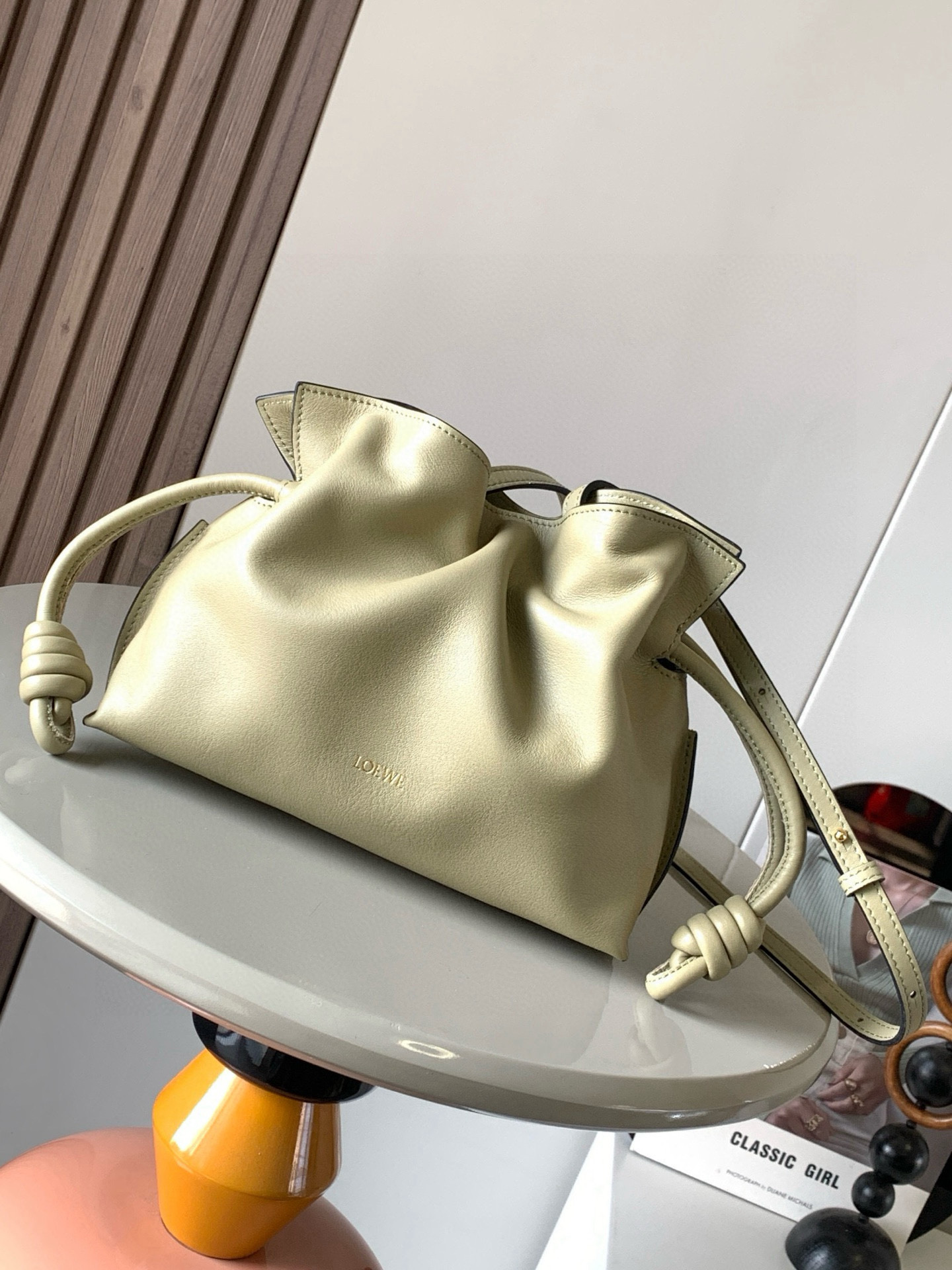 Loewe LOEWE Medium Flamenco clutch in nappa calfskin Sand