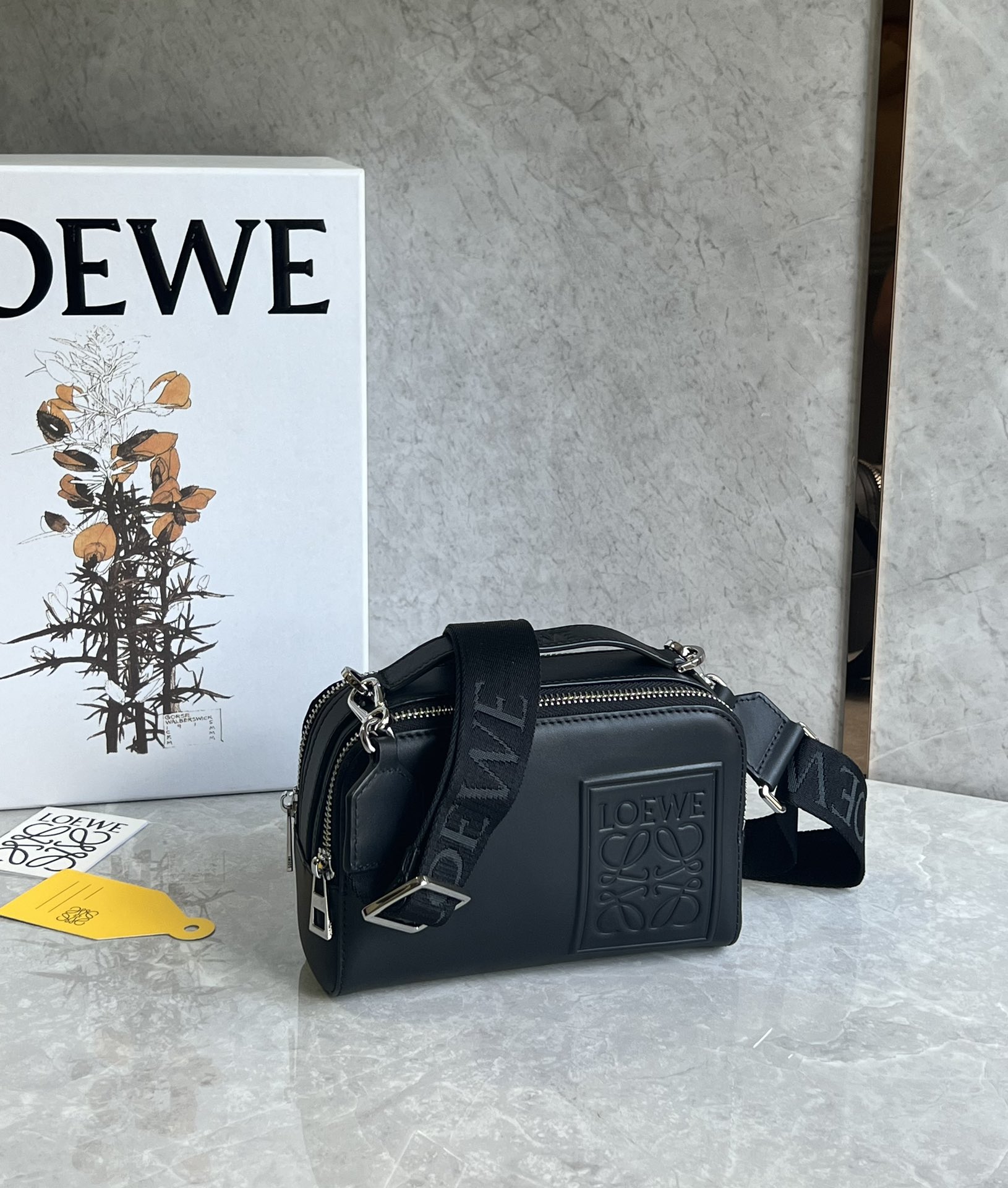 Loewe Mini Camera Crossbody Bag in Black | marais |