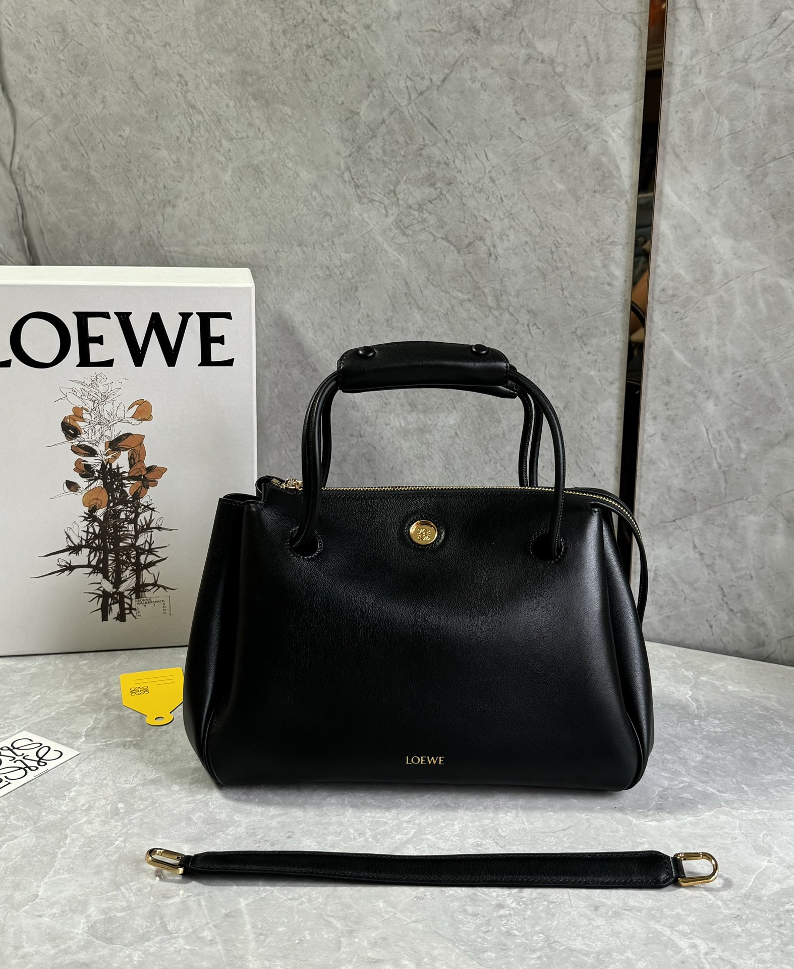 Loewe Small Madrid bag in supple calfskin Black – LOEWE