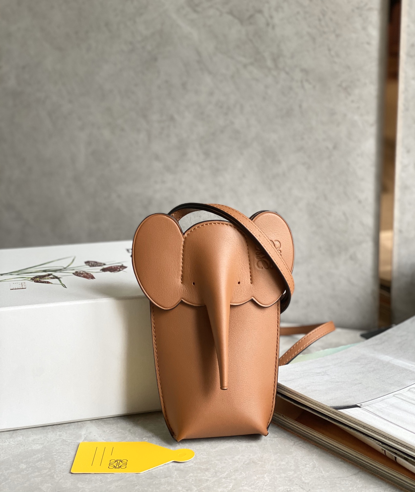 Loewe Elephant Pocket in Leather with Strap – Bergdorf