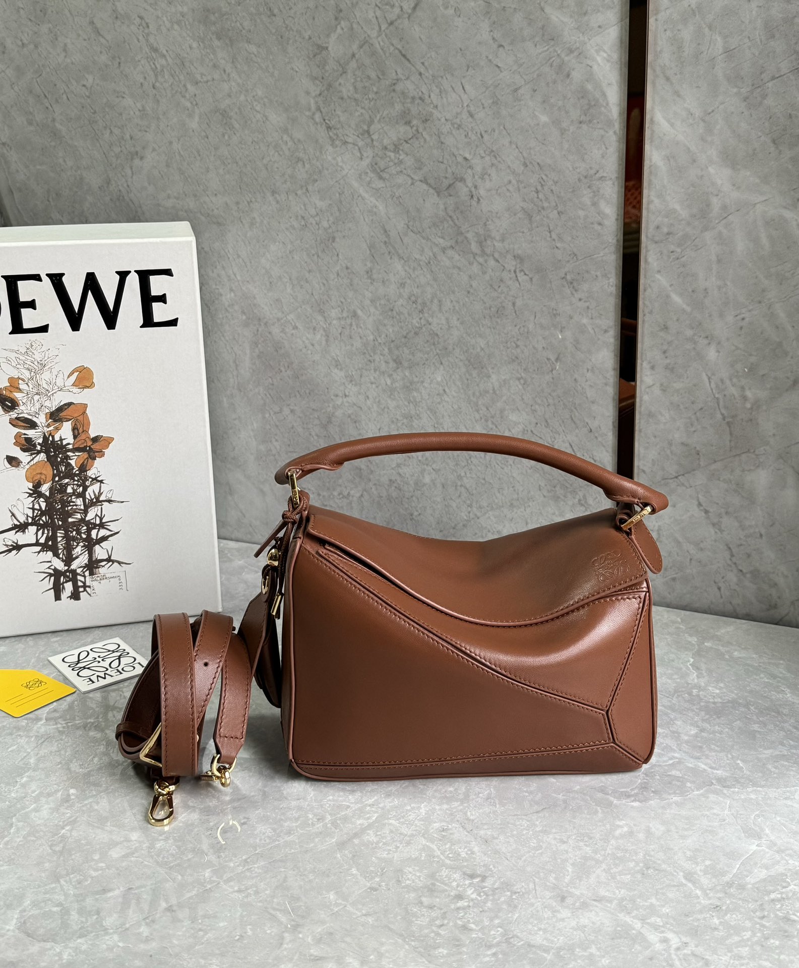 Loewe Small Featherlight Puzzle bag in nappa lambskin Beige – LOEWE