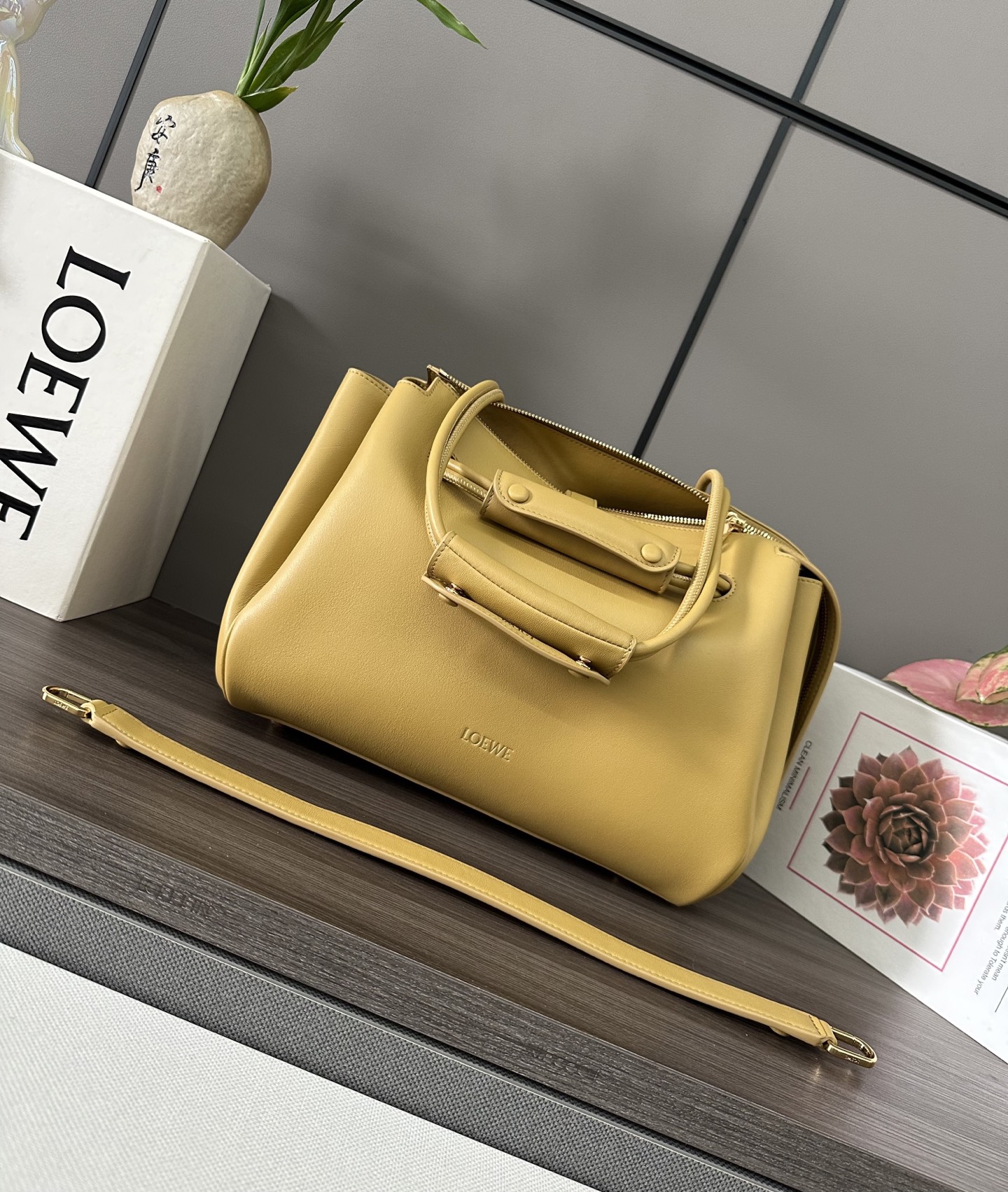 Loewe Small Madrid bag in supple calfskin yellow – LOEWE