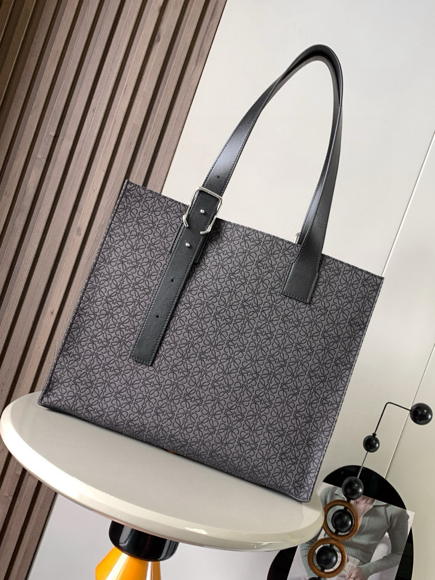 Loewe – Leather-Trimmed Logo-Jacquard Canvas Tote Bag