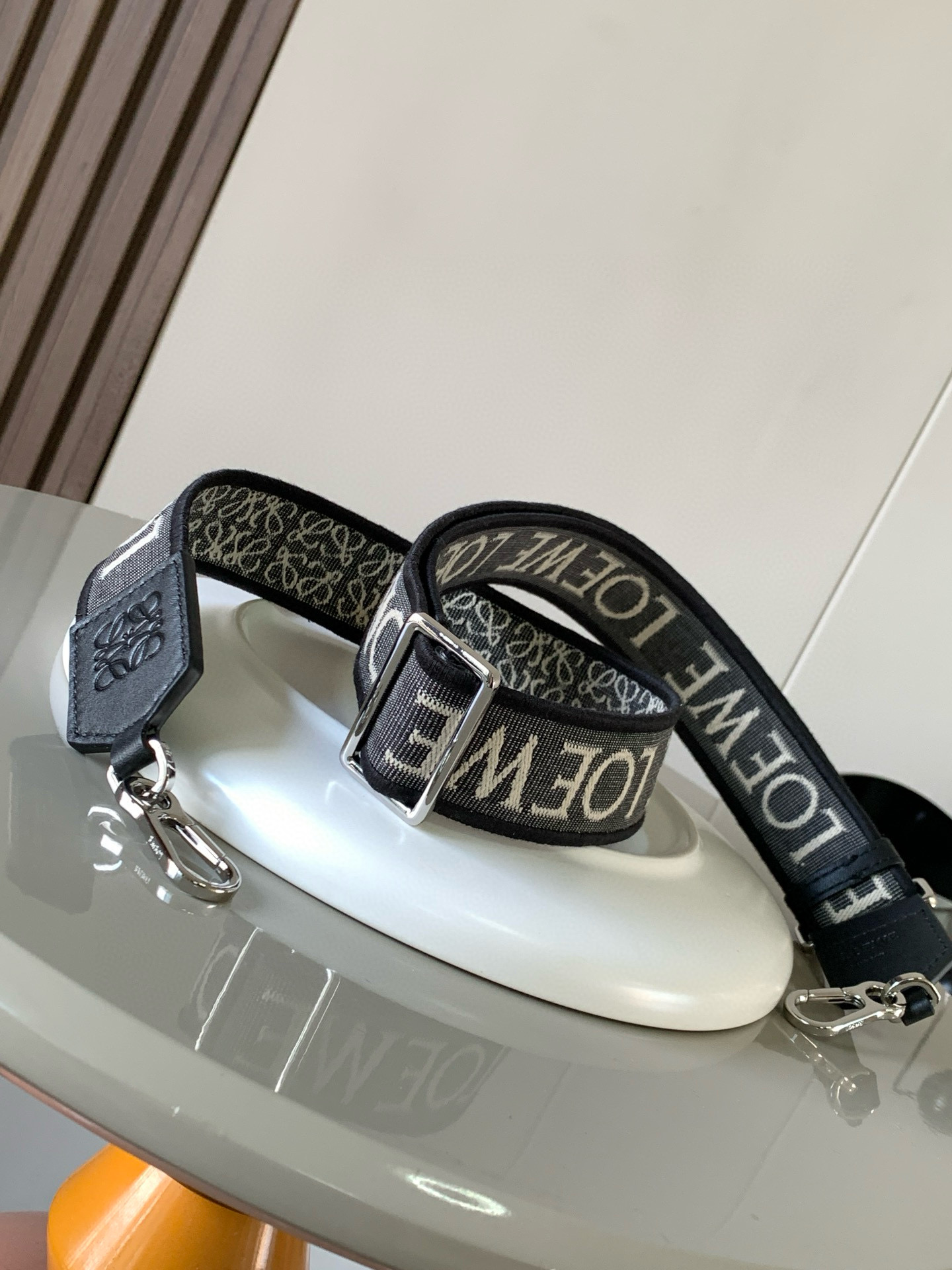Loewe Anagram strap in jacquard and calfskin Blue – LOEWE