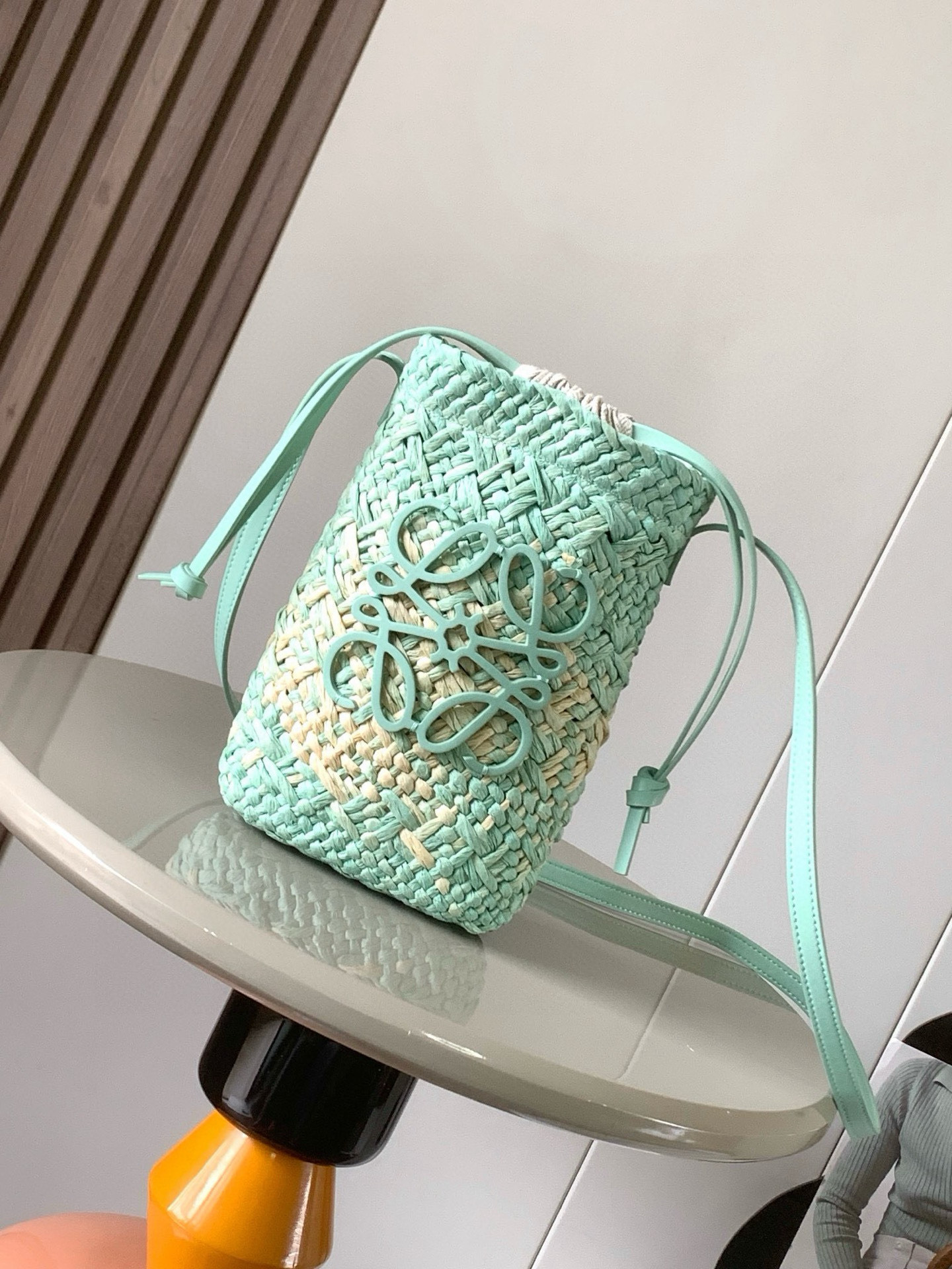 Loewe X Paula’S Ibiza Anagram Melange Straw Shoulder Bag