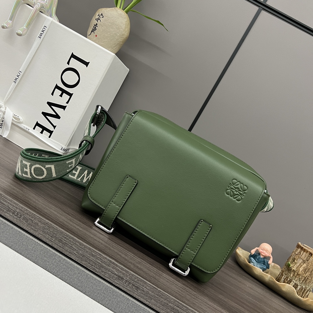 Loewe MILITARY MESSENGER XS BAG IN SOFT SMOOTH CALFSKIN |green Grailed