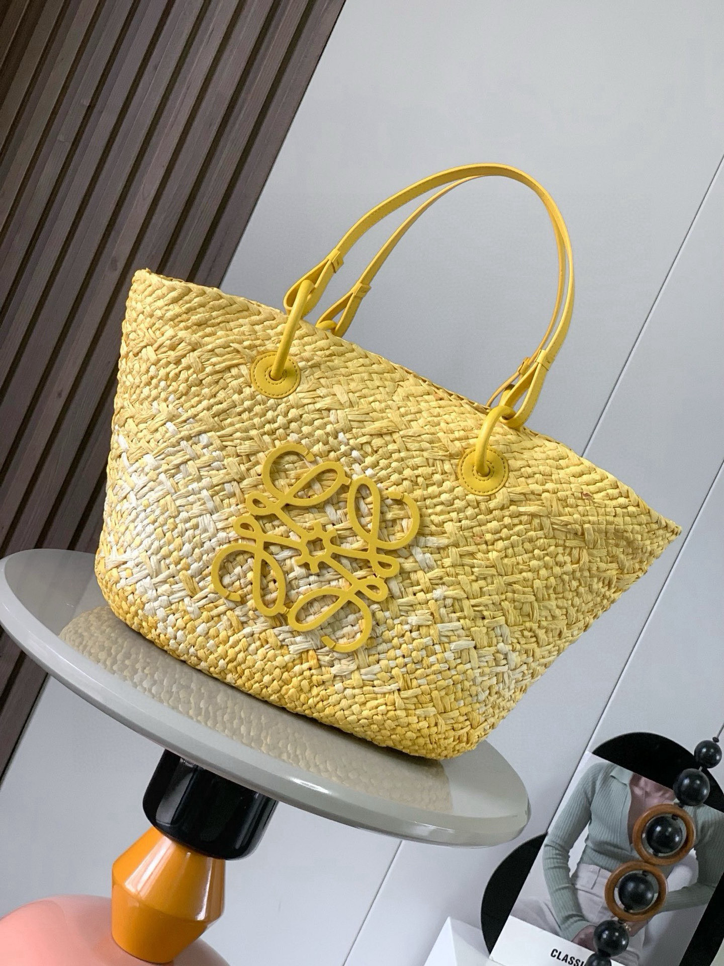 Loewe Anagram Small raffia tote bag Loewe