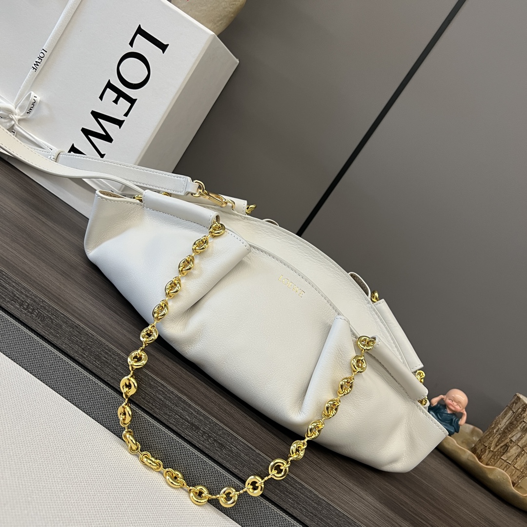 Loewe Paseo Small Shoulder Bag In Shiny Napa Leather With