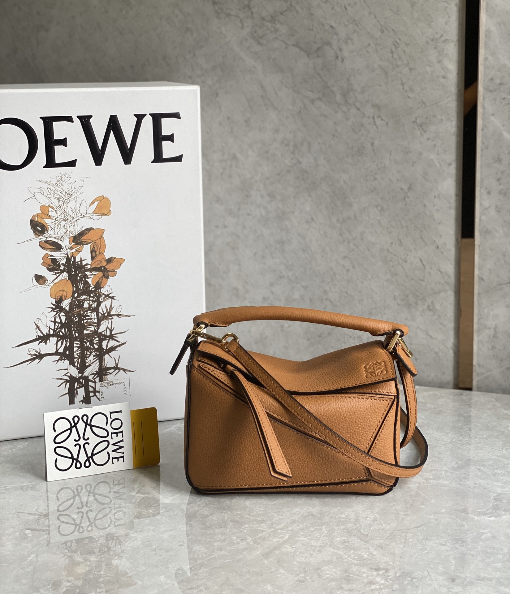LOEWE Mini Leather Puzzle Edge Top-Handle Bag