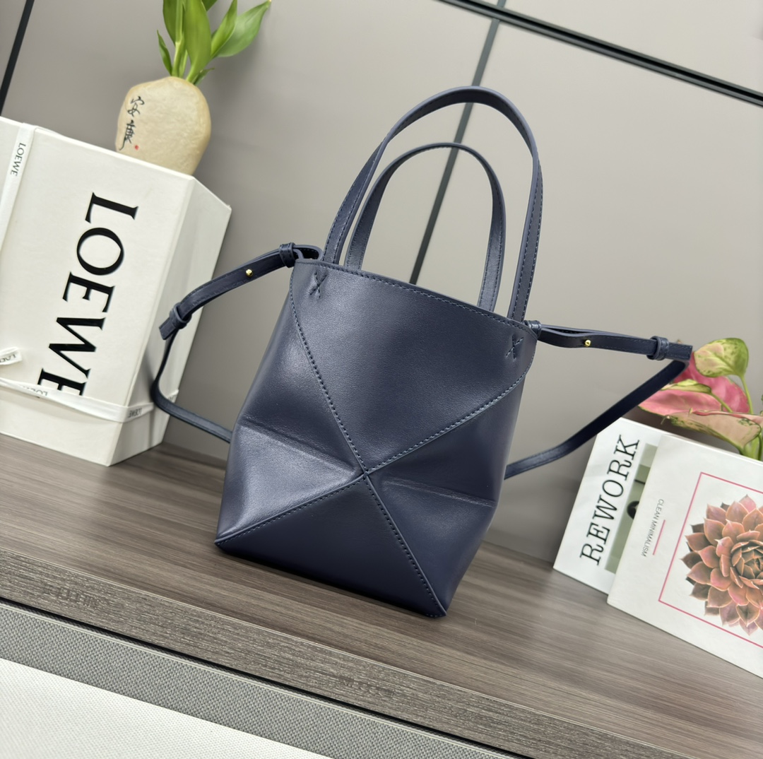Loewe Puzzle Mini Leather Tote Women’s Blue | eBay