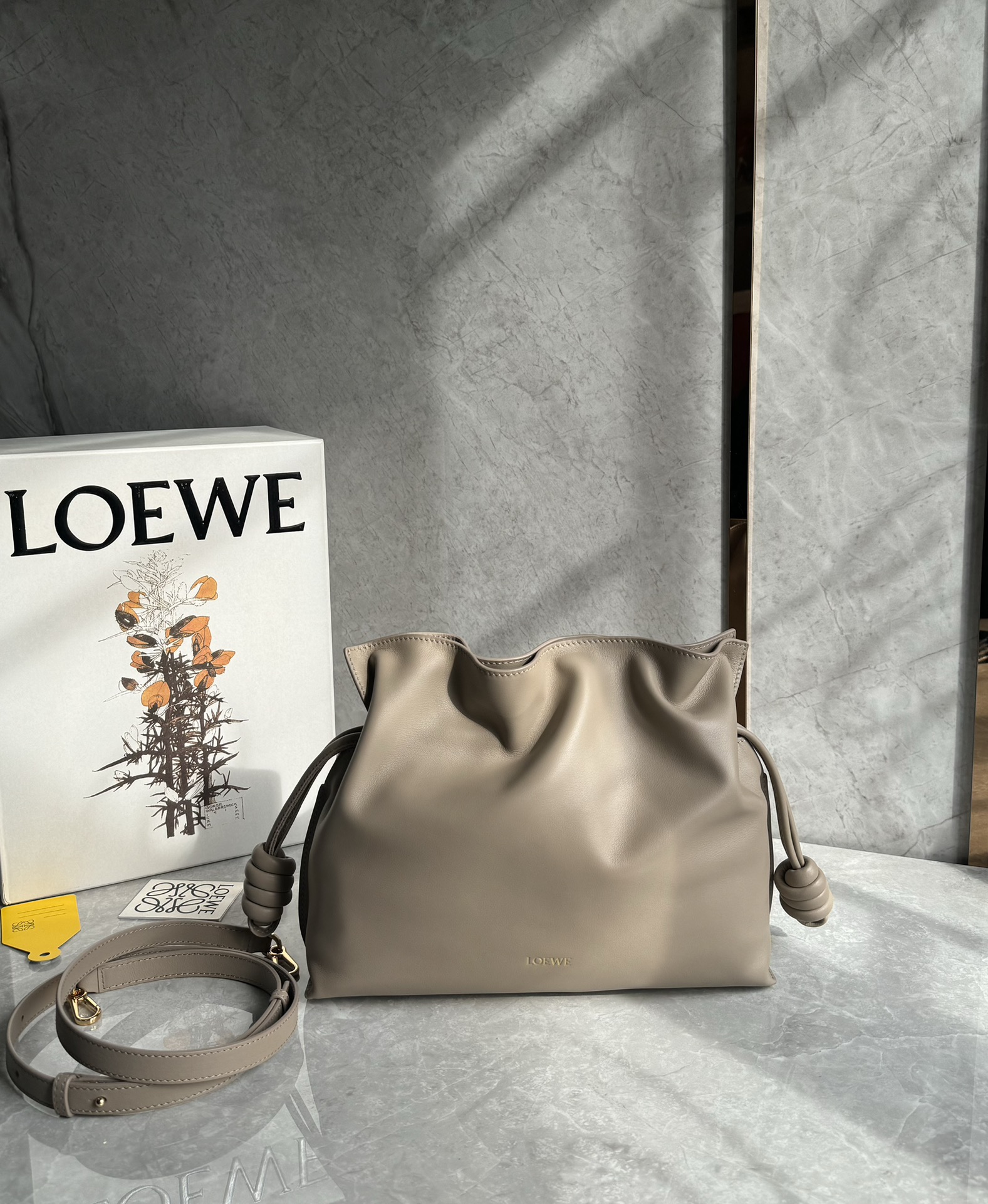 Loewe LOEWE Medium Flamenco clutch in nappa calfskin Sand